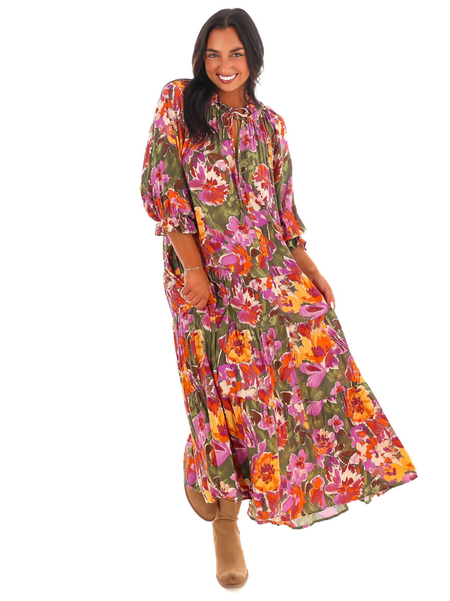 Petal Dance Floral Maxi Dress - Image 4