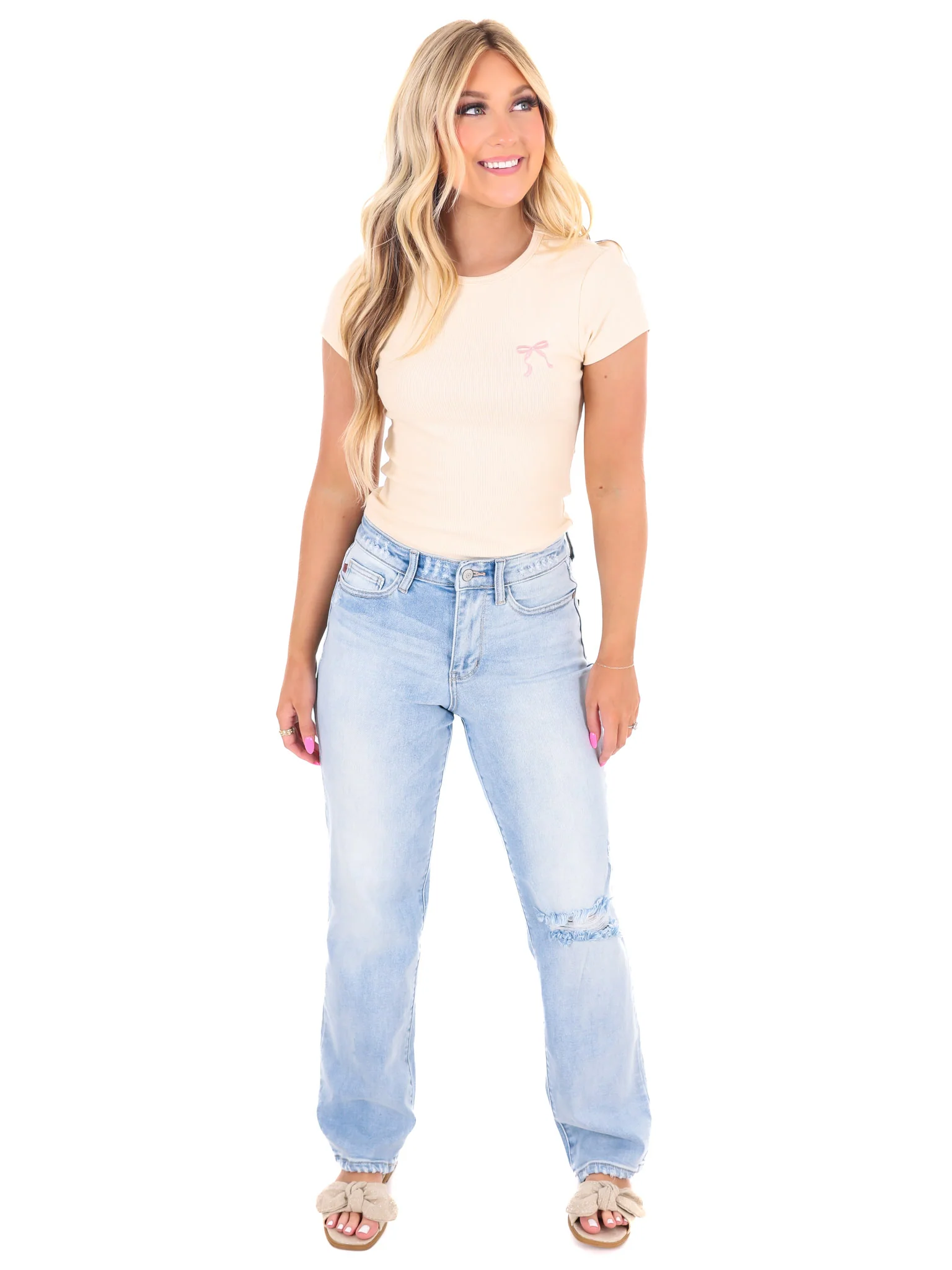 Cutie Pie Ribbon Crop Top - Image 6