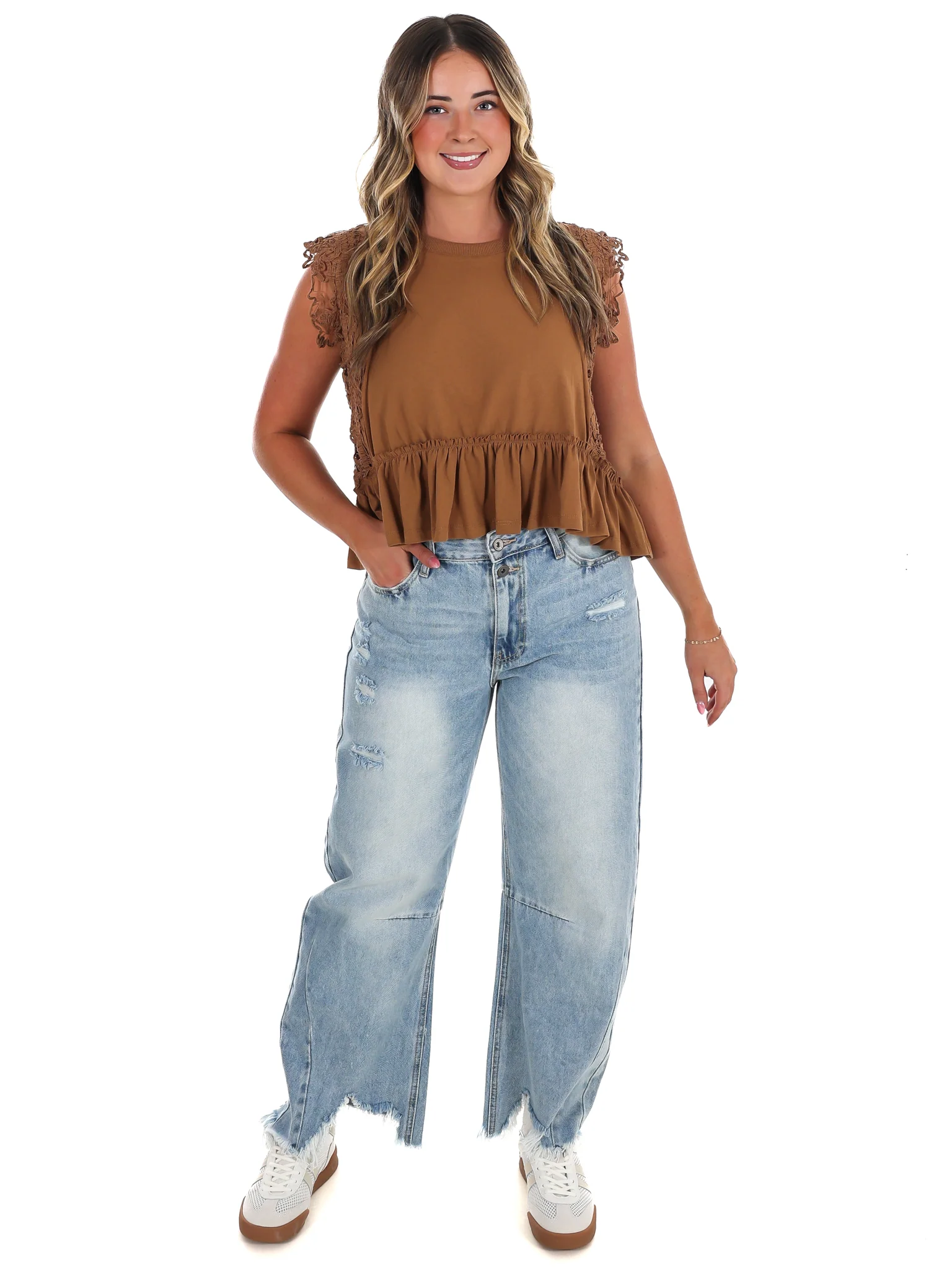 Delicate Edge Lace Trim Top - Image 18