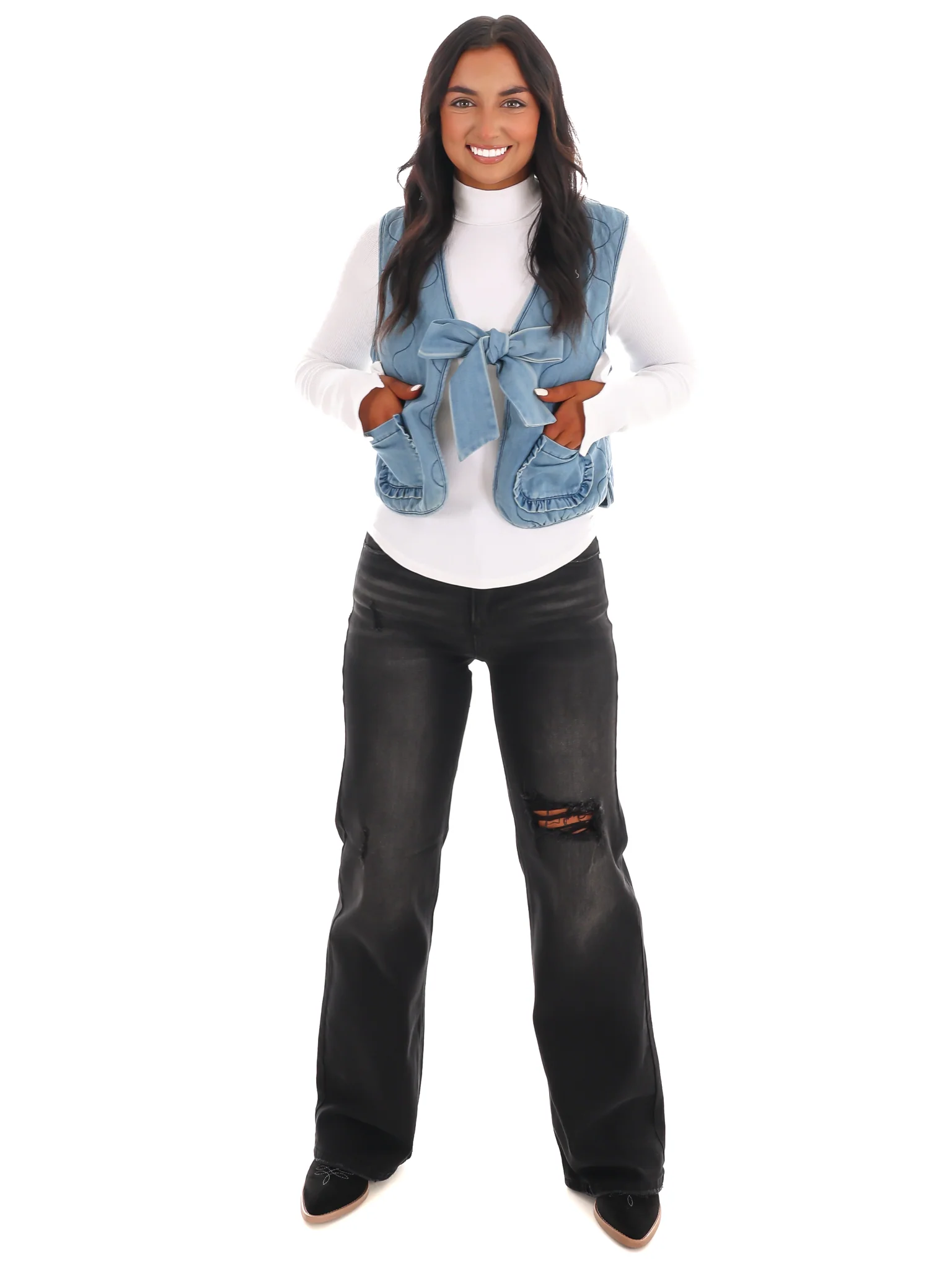 Denim Darling Bow Vest - Image 4