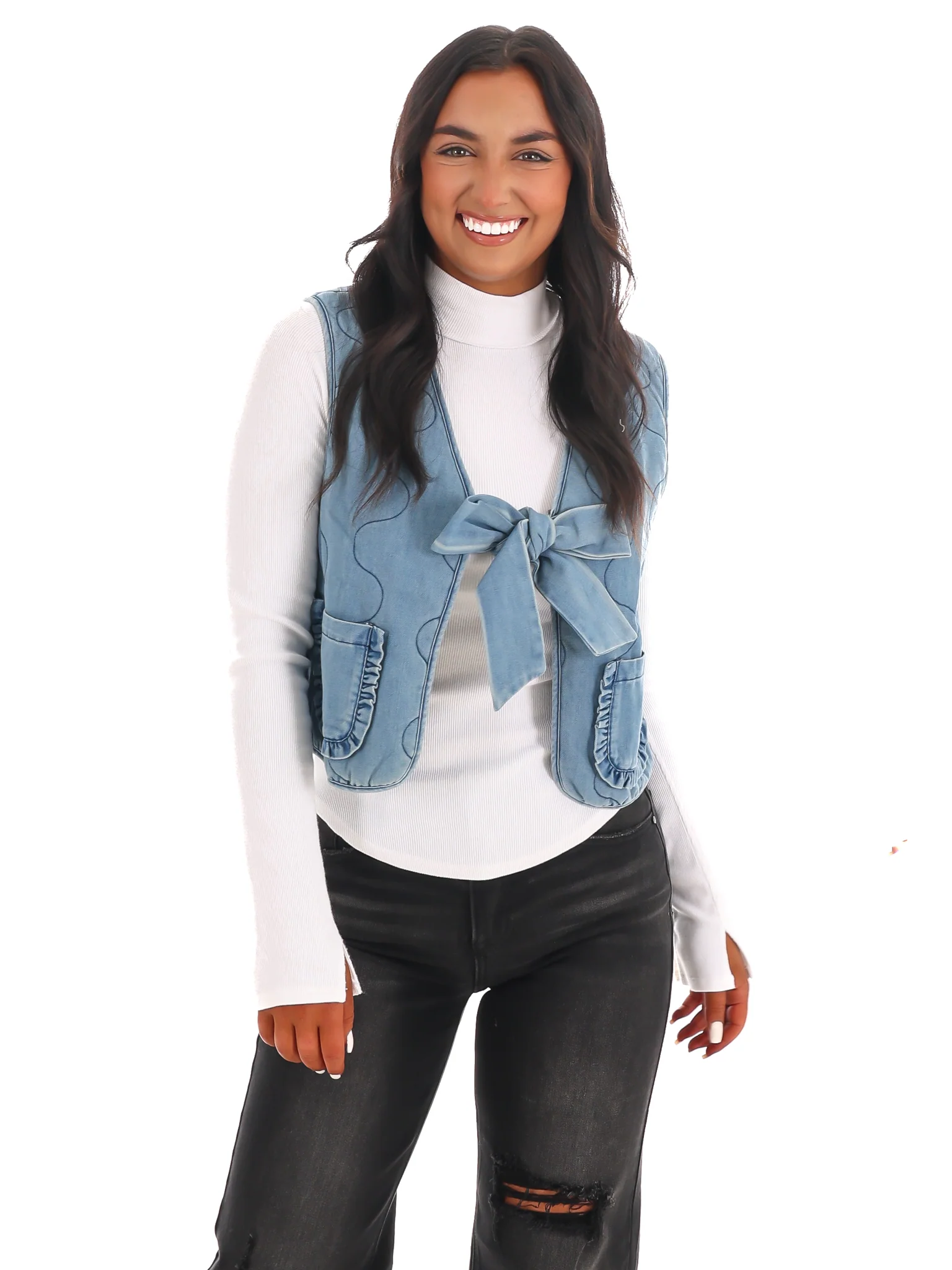 Denim Darling Bow Vest - Image 5