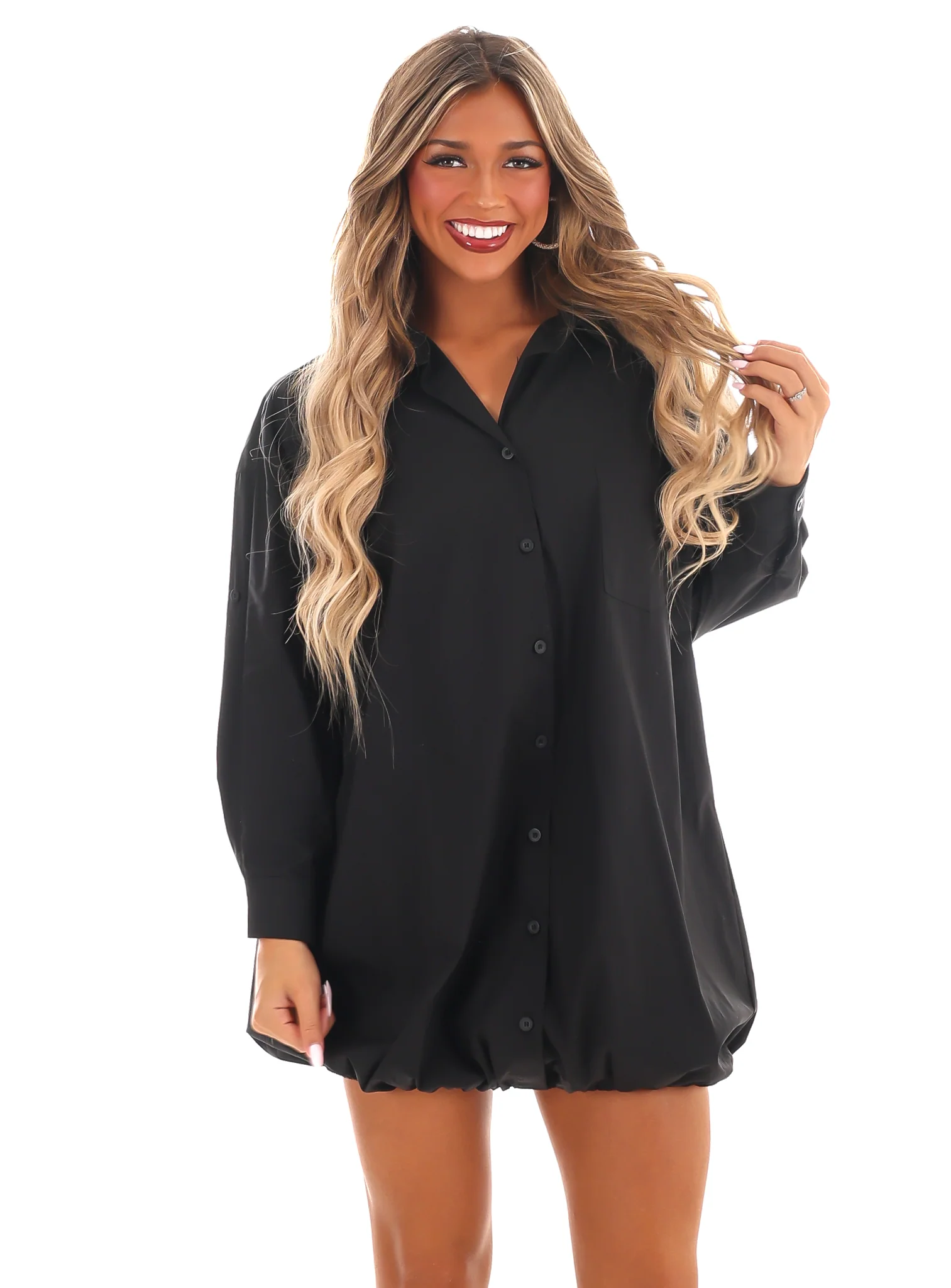 Don't Give Up Oversized Shirt Dress - Image 3