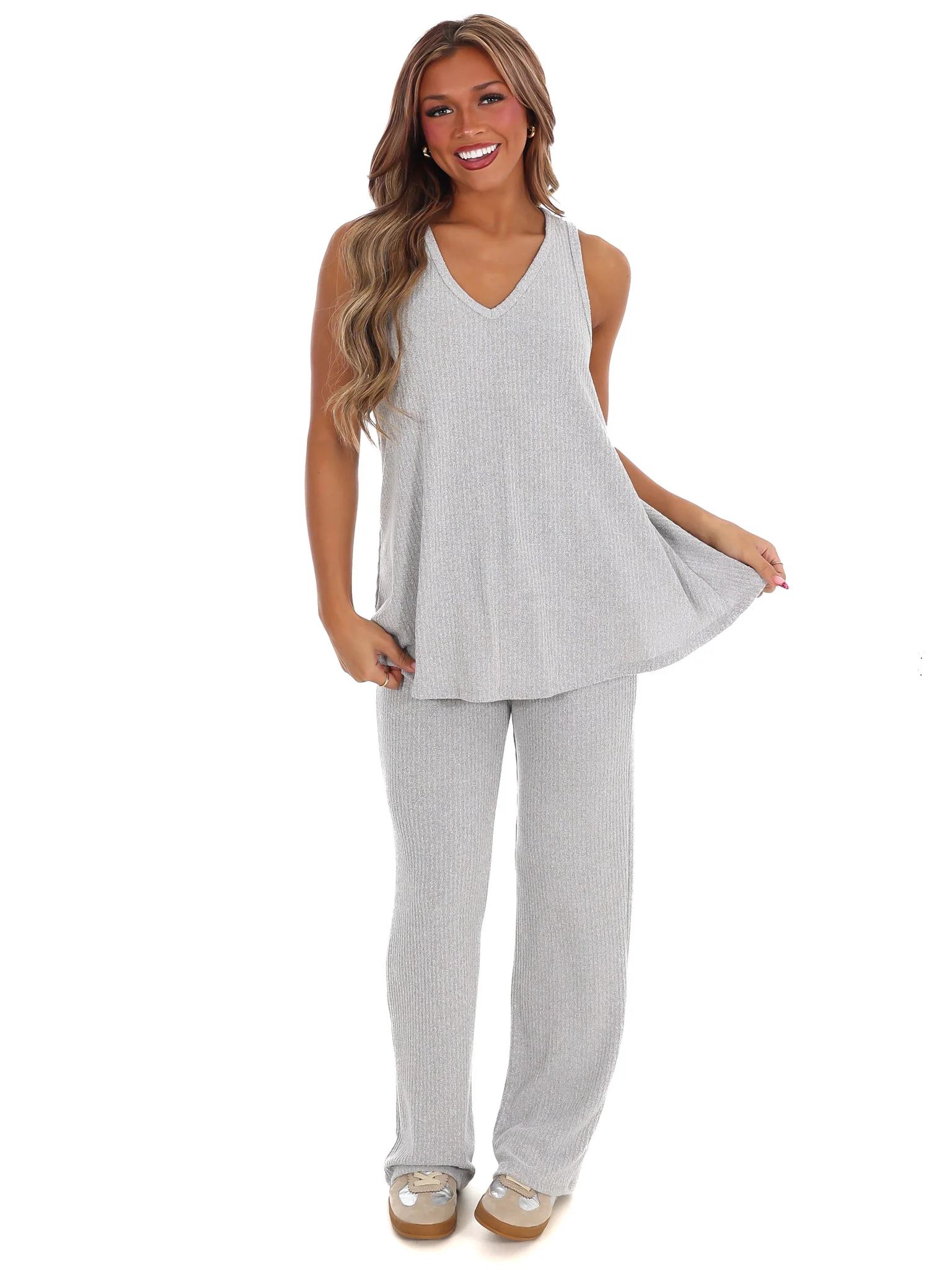 Don't Wanna Know Ribbed Two Piece Set - Image 3