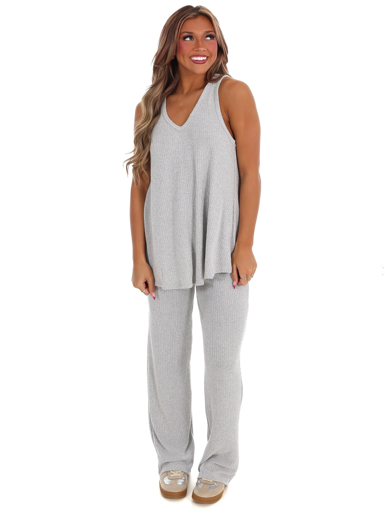 Don't Wanna Know Ribbed Two Piece Set - Image 4