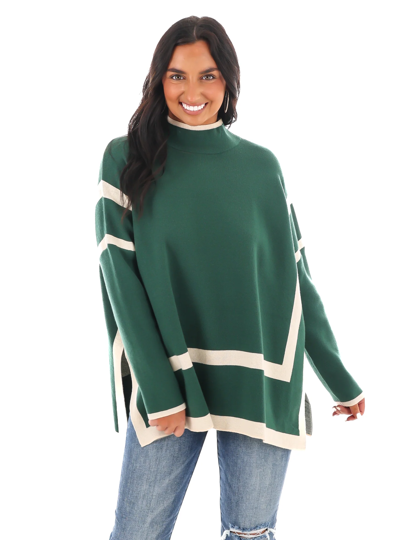 Double Vision Mock Neck Sweater - Image 3