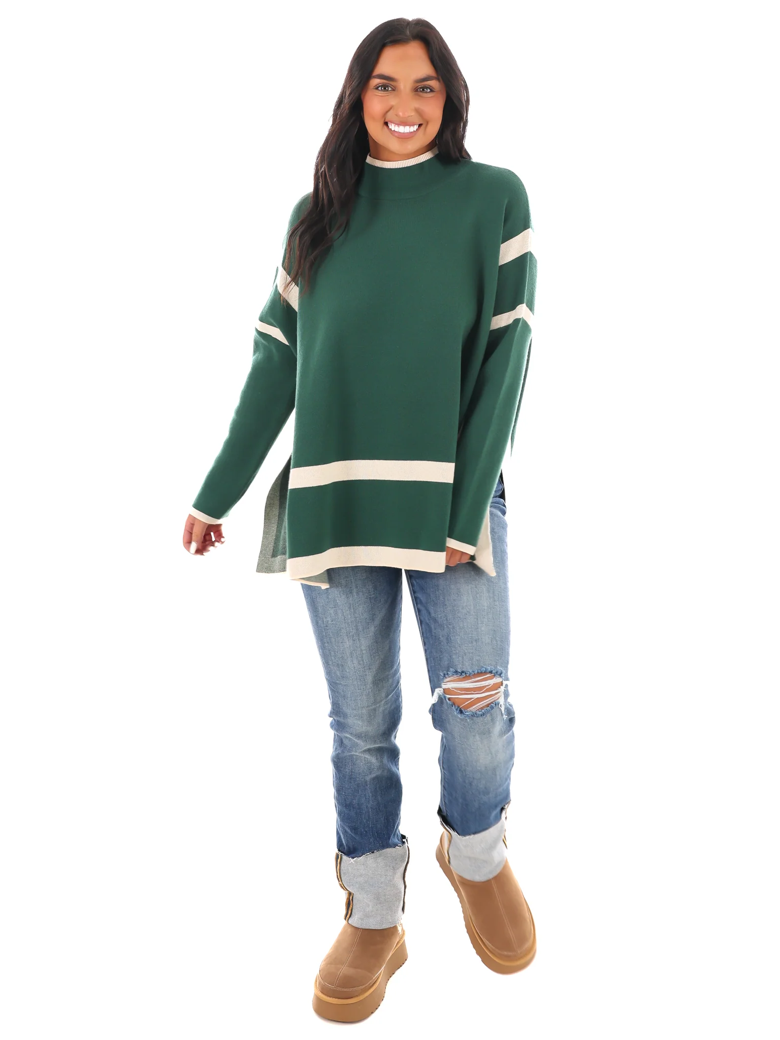Double Vision Mock Neck Sweater - Image 4
