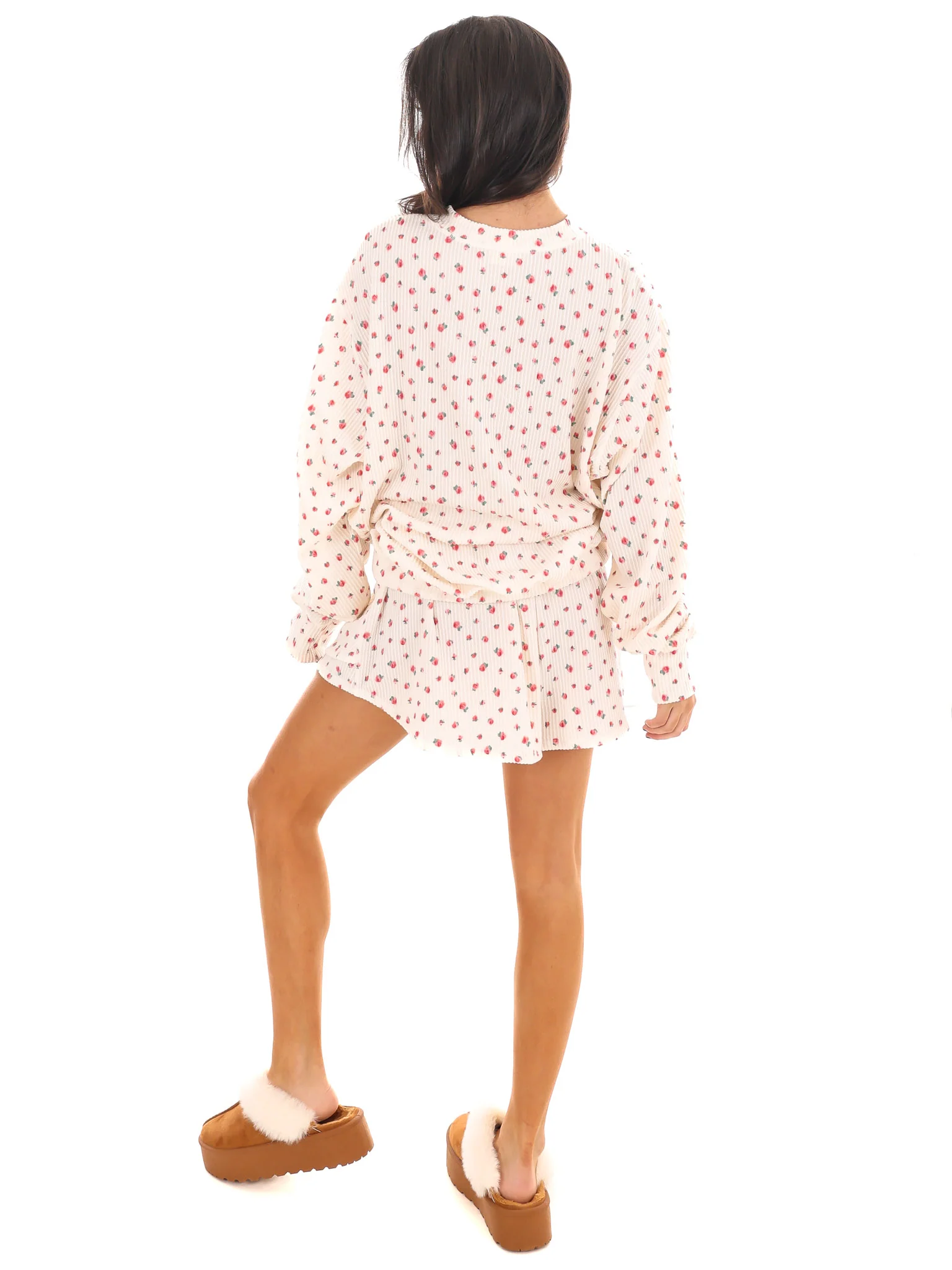 Dream Come True Floral Ribbed Pajama Set - Image 7