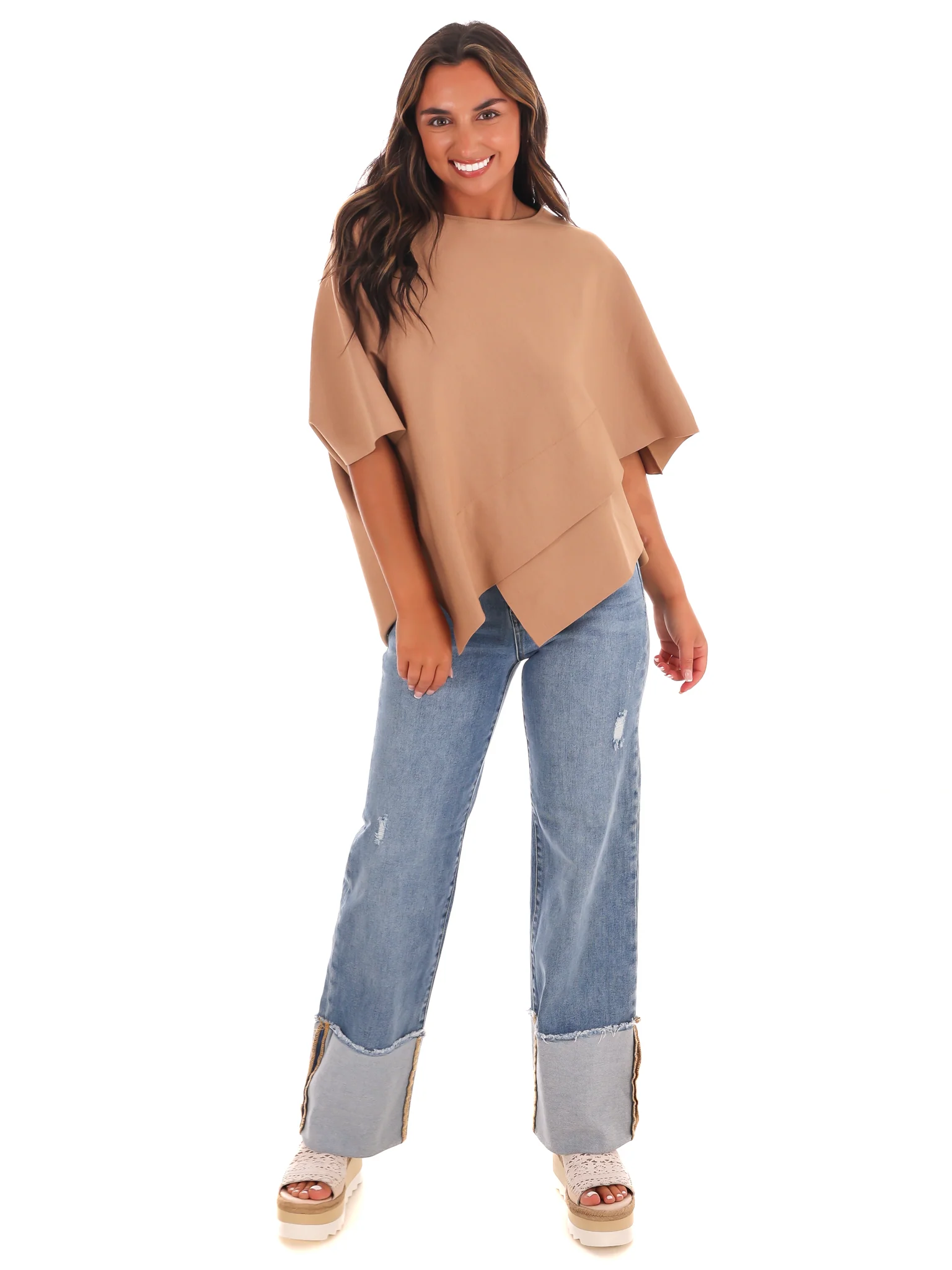 Dreamy Days Asymmetric Poncho Top - Image 10