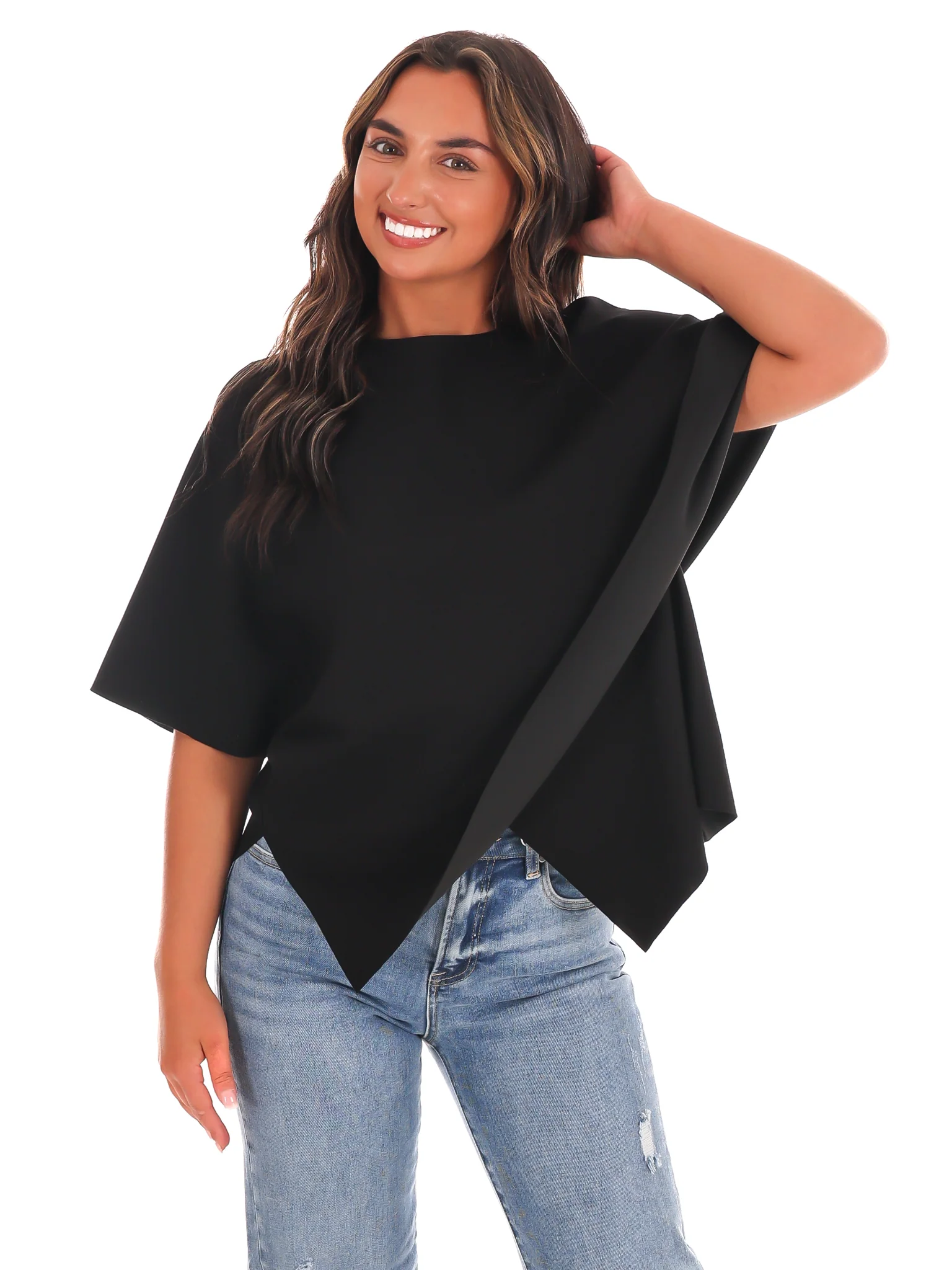 Dreamy Days Asymmetric Poncho Top - Image 17