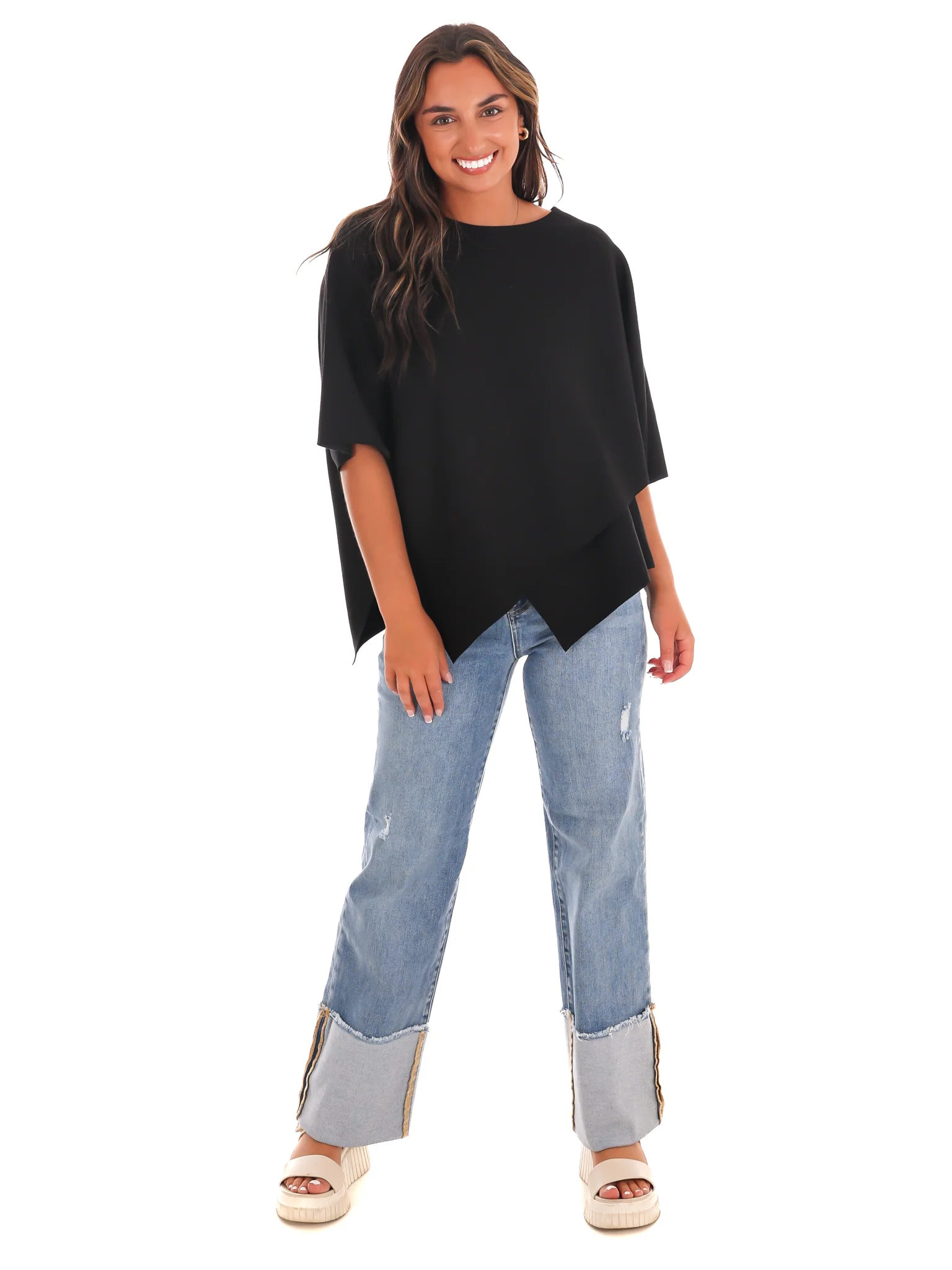 Dreamy Days Asymmetric Poncho Top - Image 18