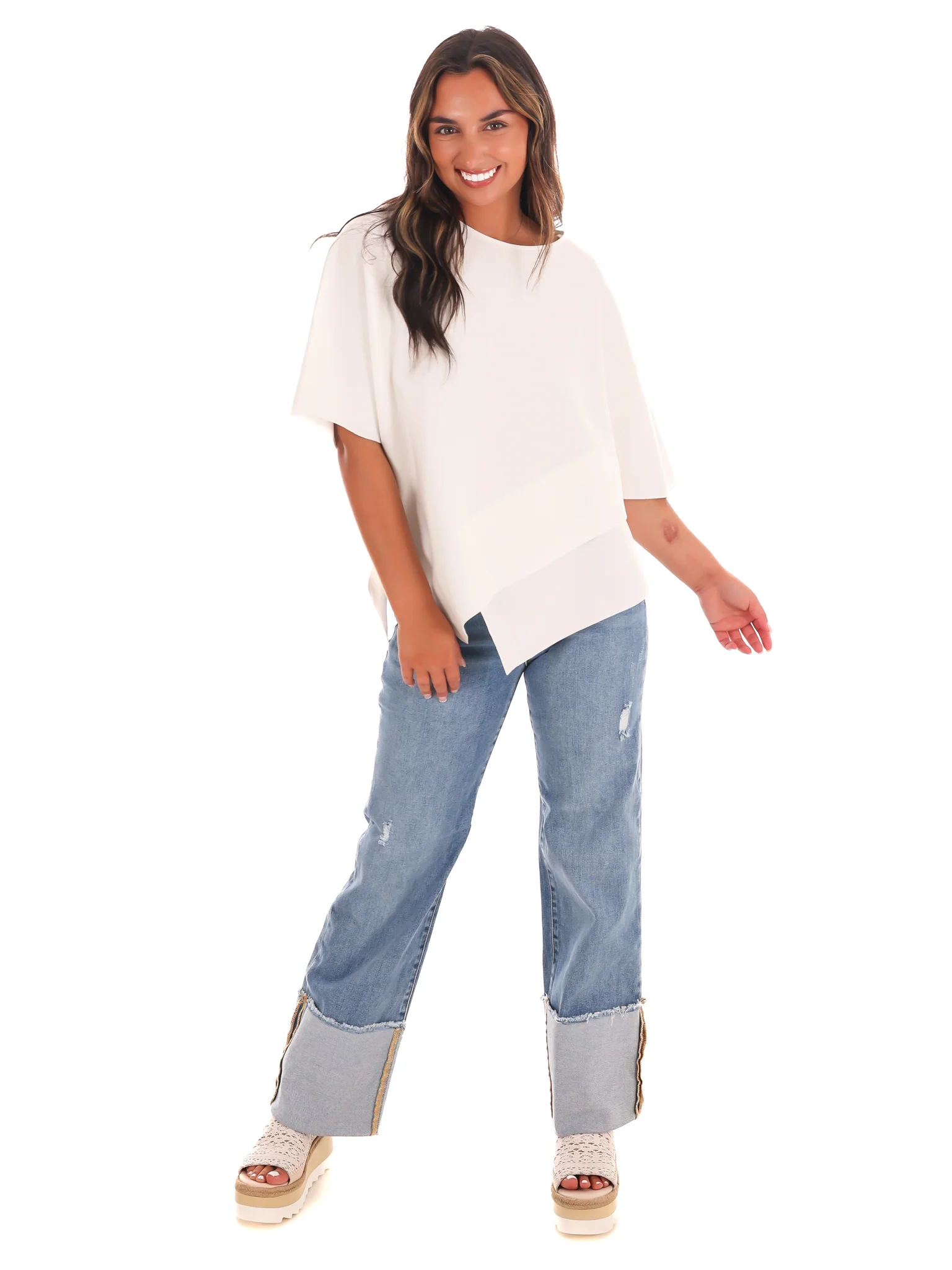 Dreamy Days Asymmetric Poncho Top - Image 2