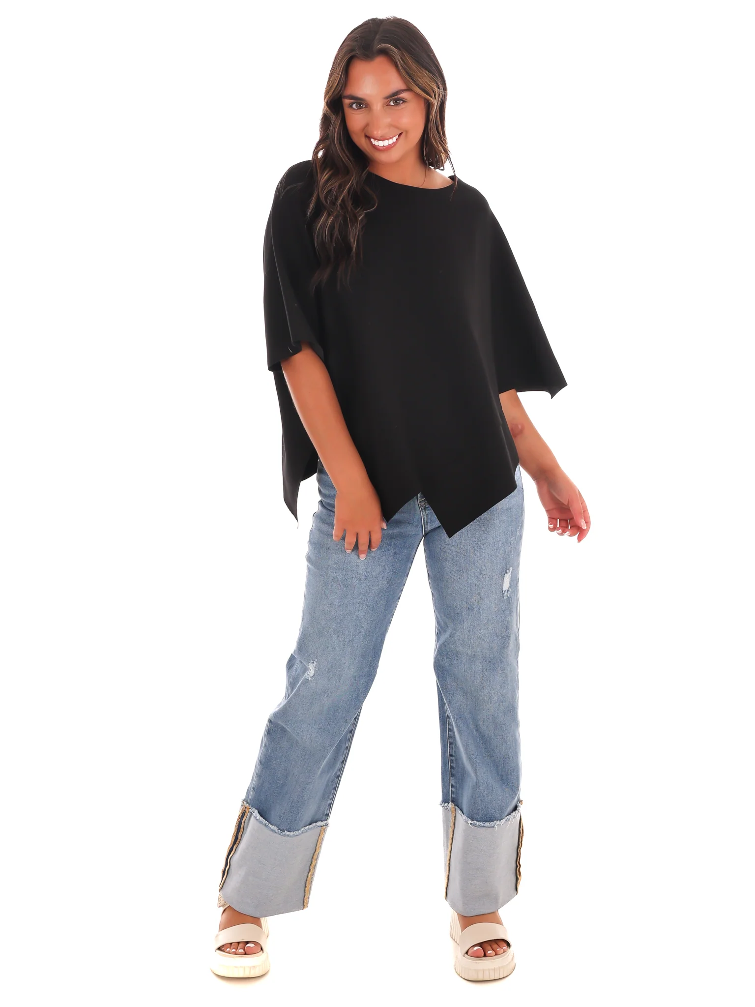 Dreamy Days Asymmetric Poncho Top - Image 20