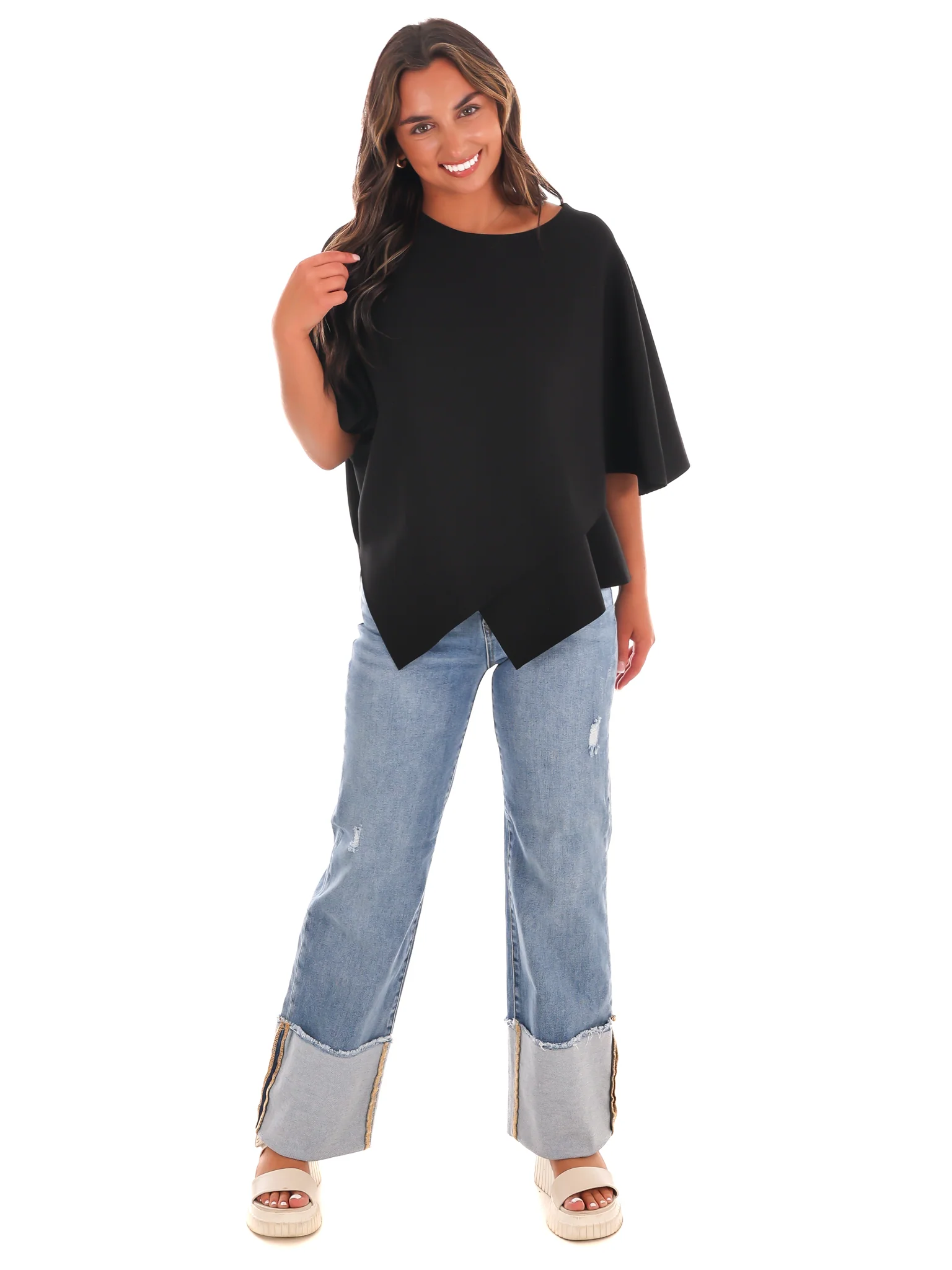 Dreamy Days Asymmetric Poncho Top - Image 23