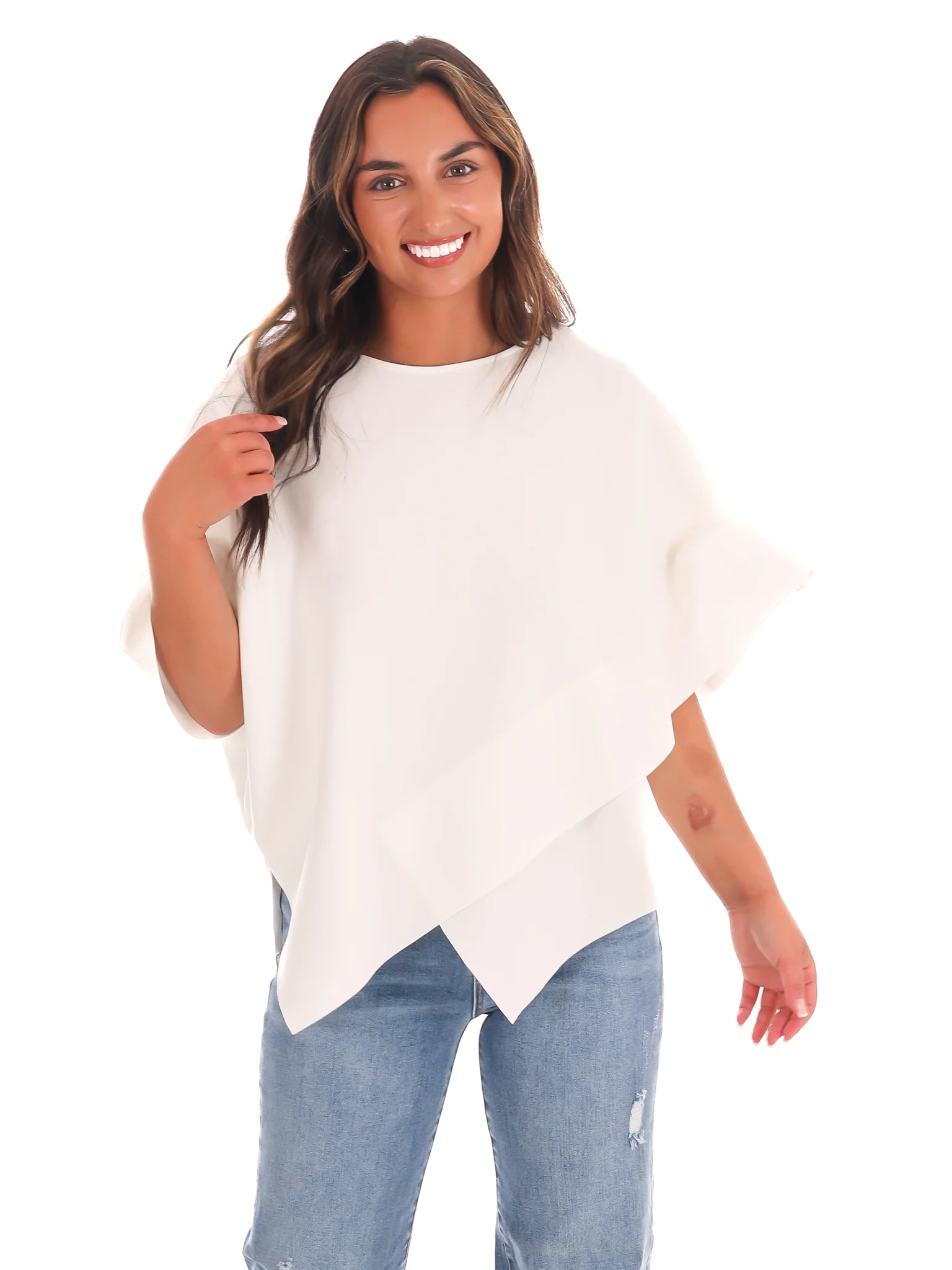 Dreamy Days Asymmetric Poncho Top - Image 5