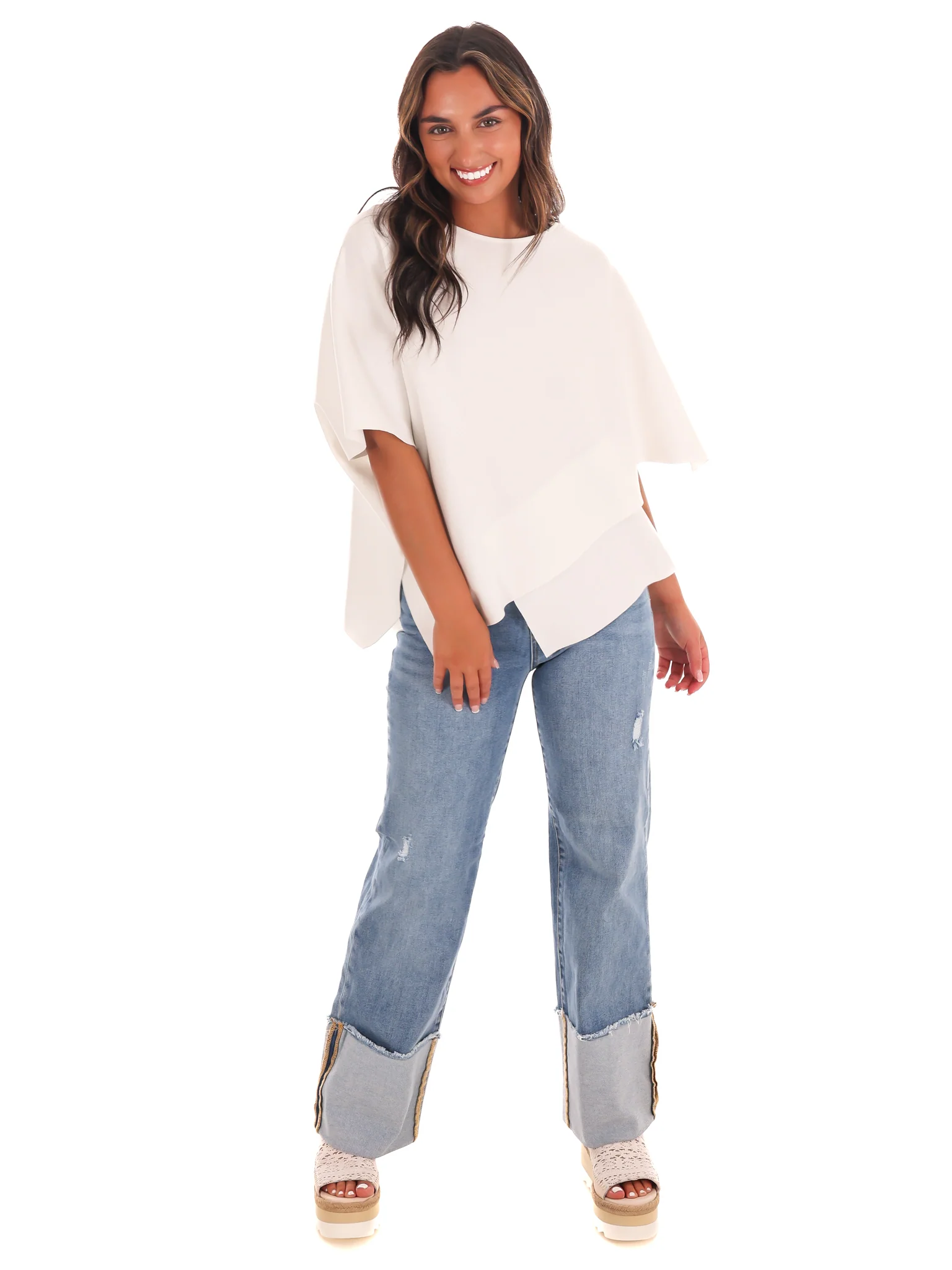 Dreamy Days Asymmetric Poncho Top - Image 6