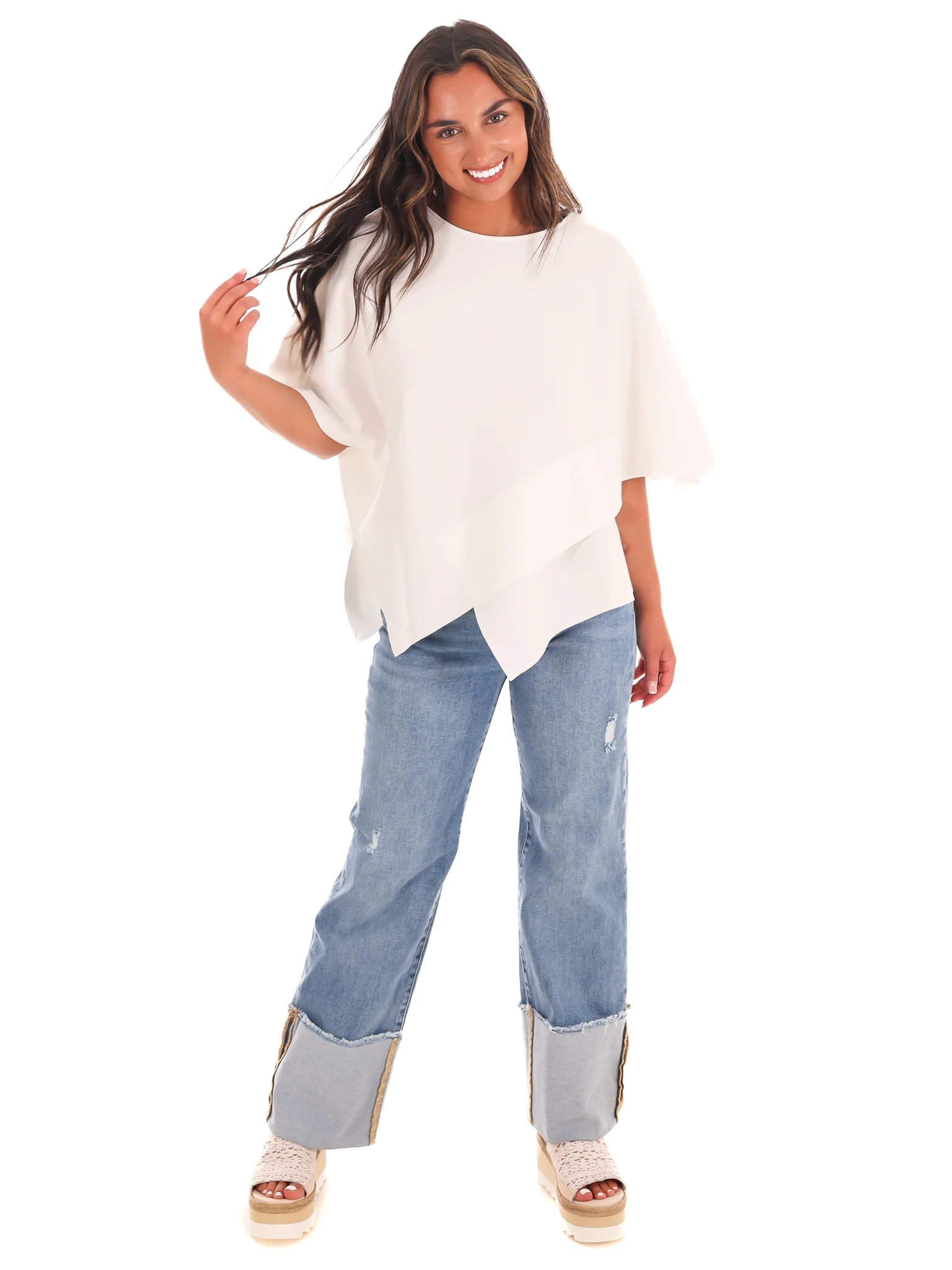 Dreamy Days Asymmetric Poncho Top - Image 7