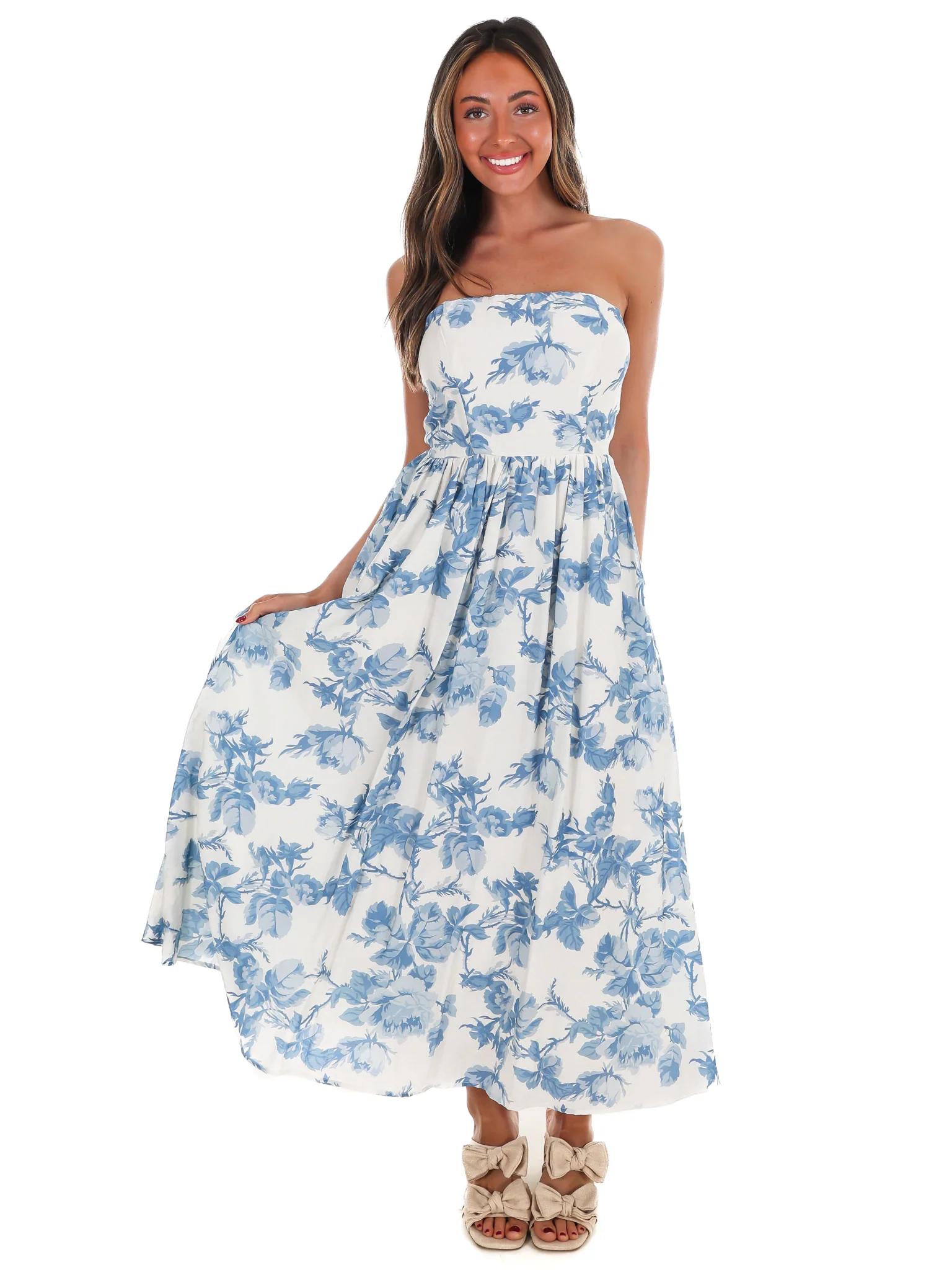 Dreamy Elegance Floral Midi Dress