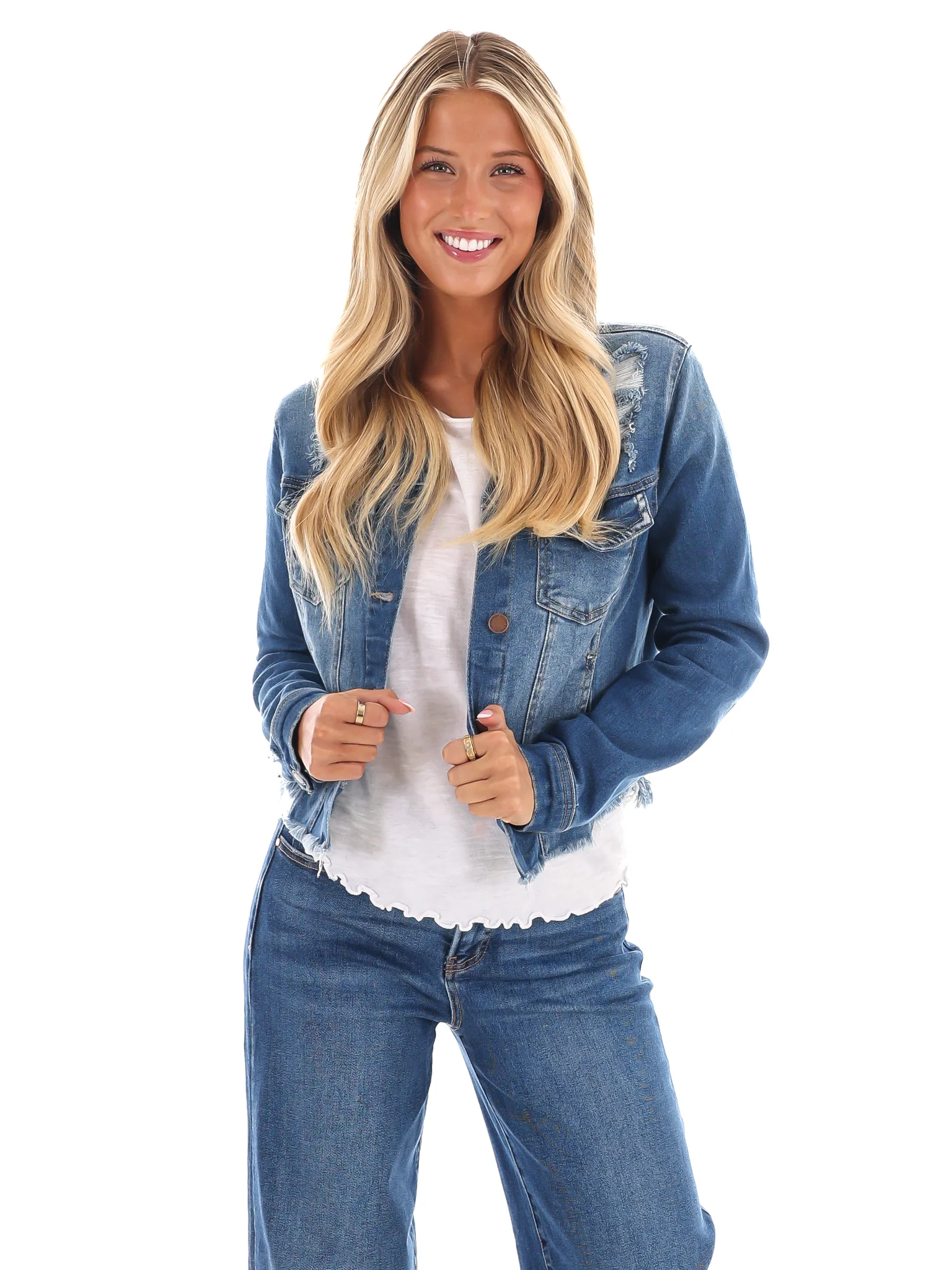 Drift Distressed Denim Jacket - Image 3