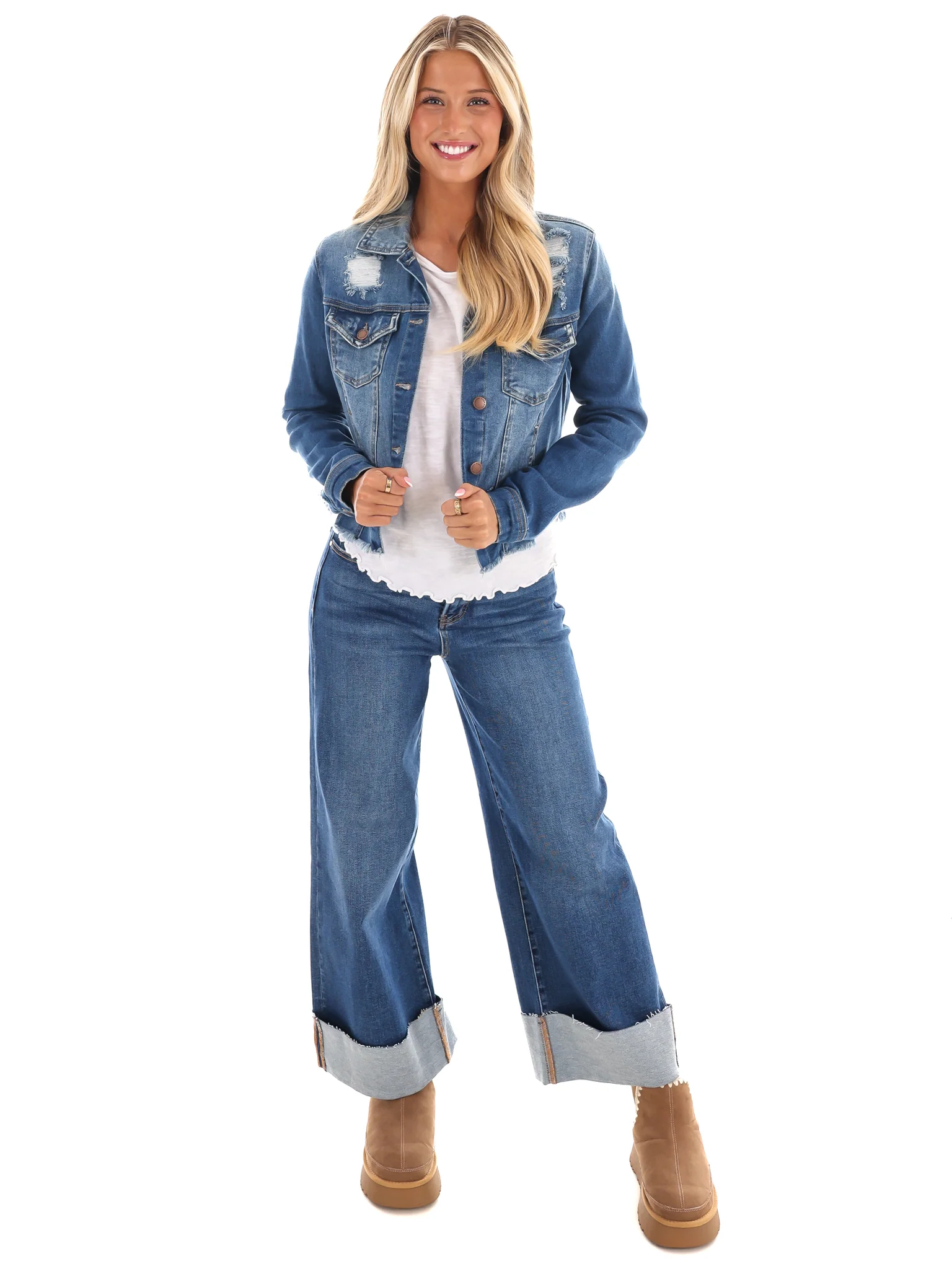 Drift Distressed Denim Jacket - Image 4