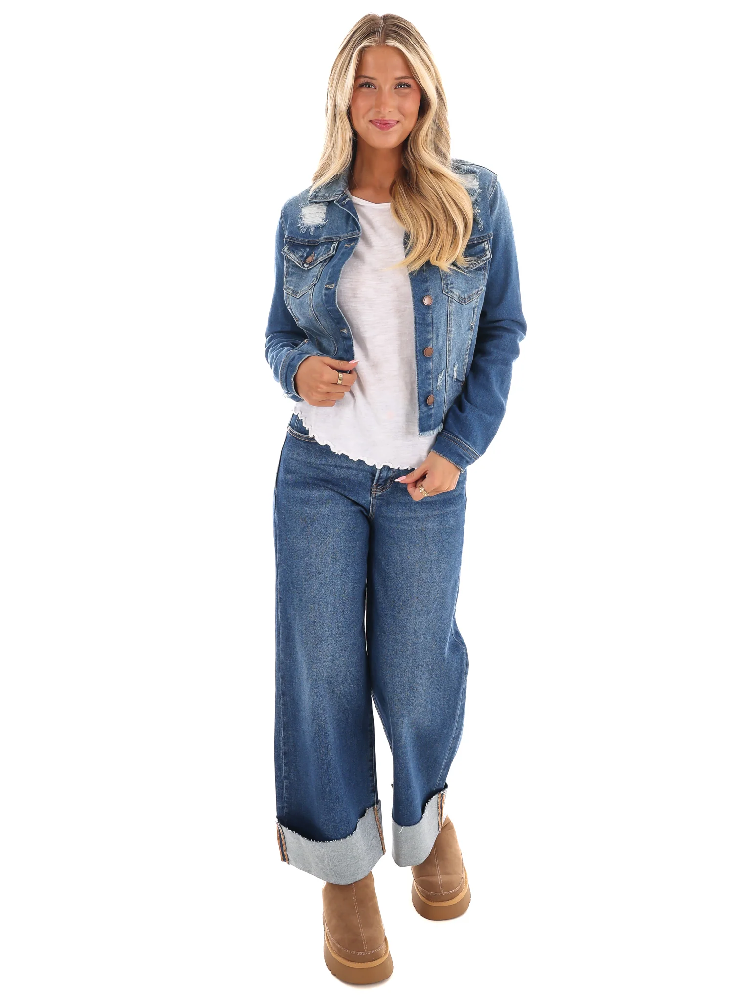 Drift Distressed Denim Jacket - Image 6
