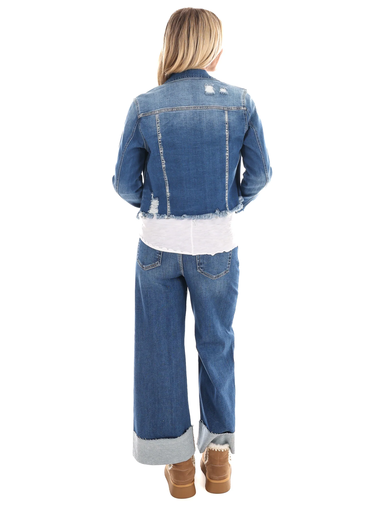 Drift Distressed Denim Jacket - Image 7
