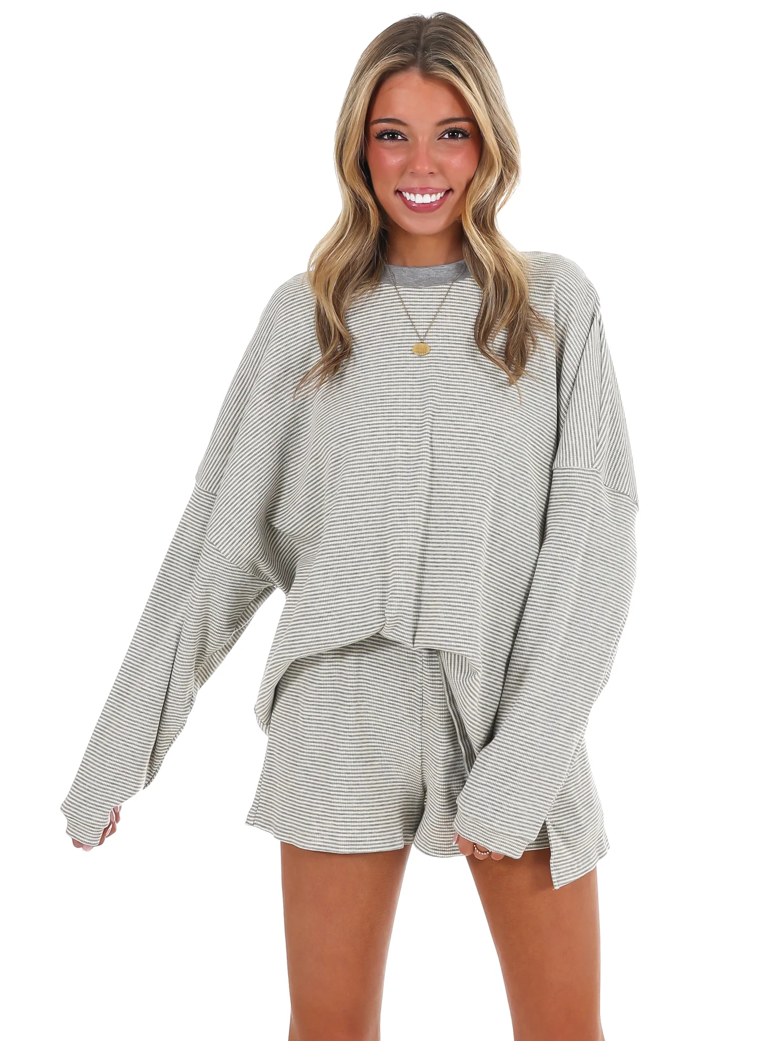 Easy Afternoon Stripe Oversized Top - Image 11