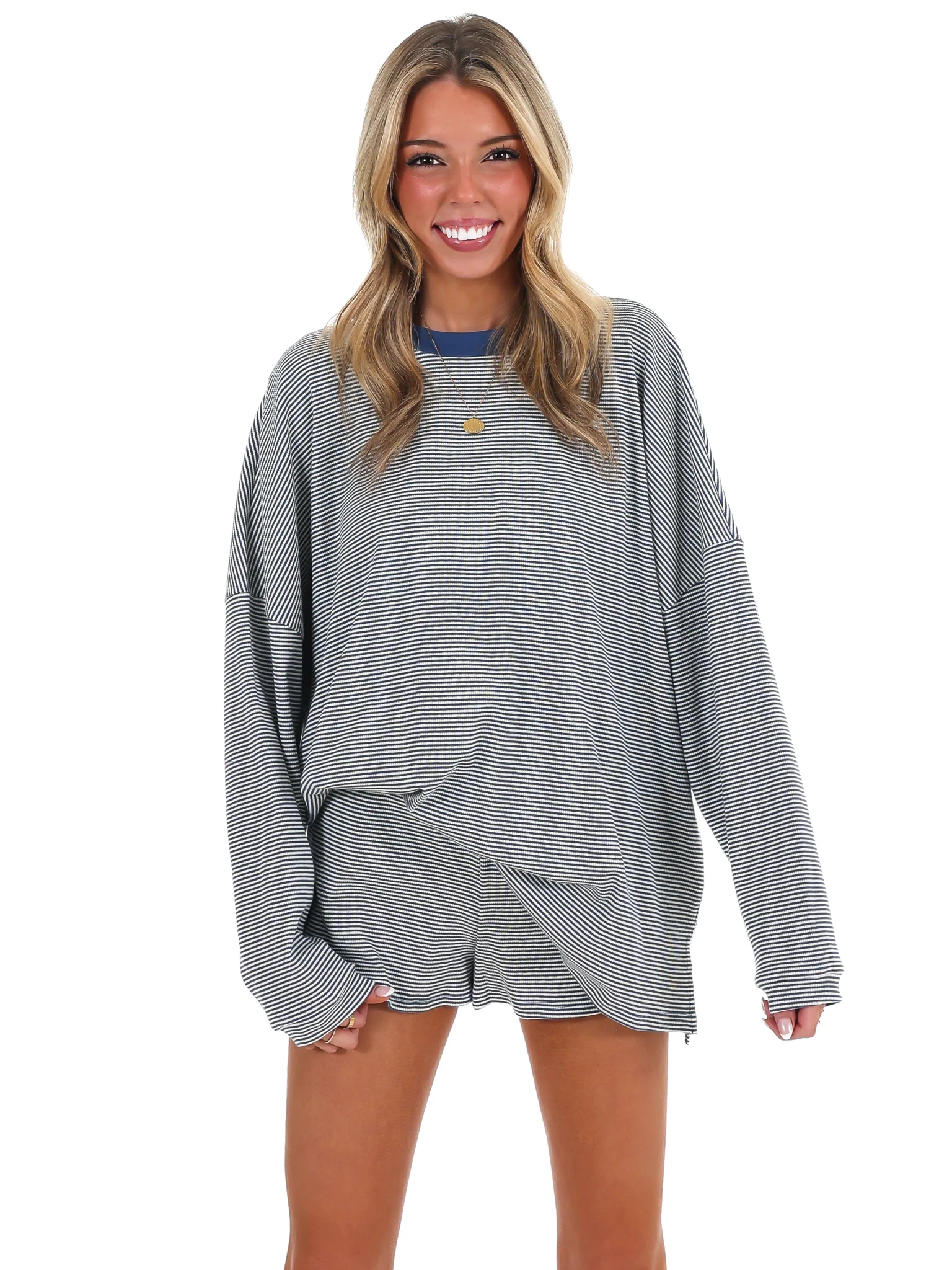 Easy Afternoon Stripe Oversized Top - Image 3