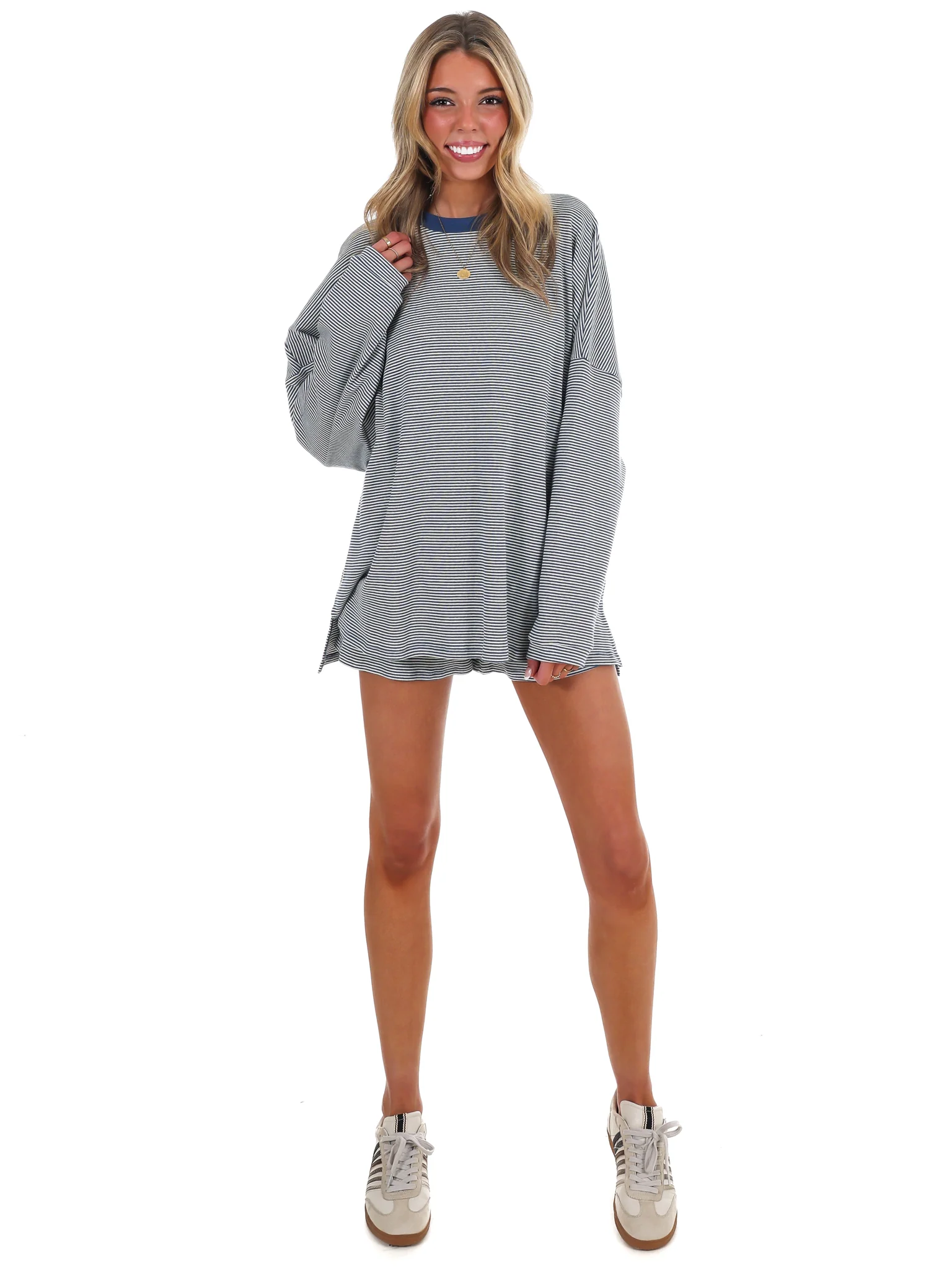 Easy Afternoon Stripe Oversized Top - Image 7
