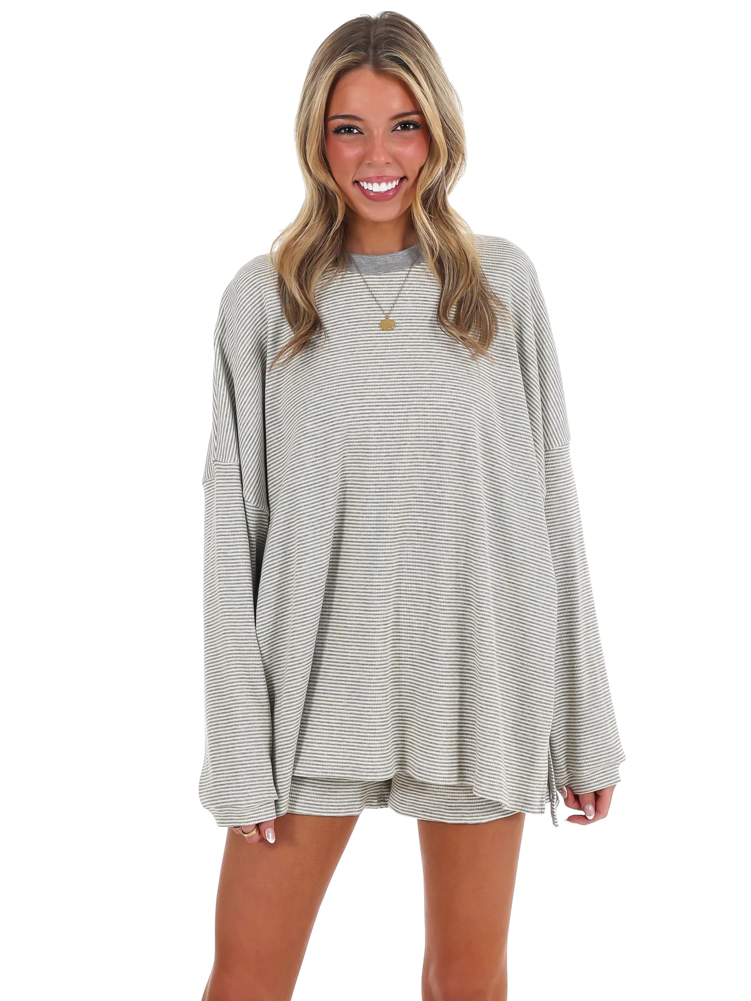 Easy Afternoon Stripe Oversized Top - Image 9