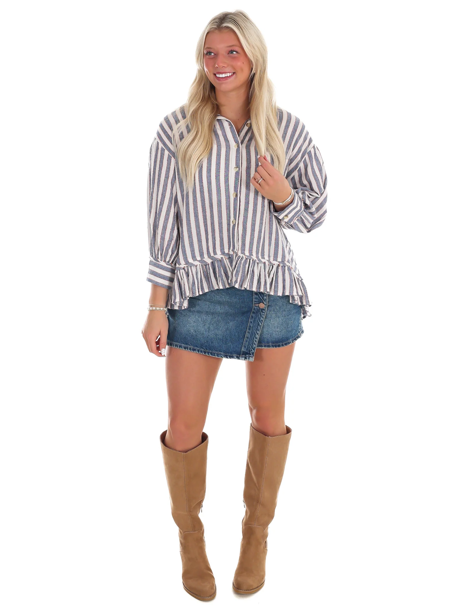 Easy Days Stripe Linen Top - Image 6