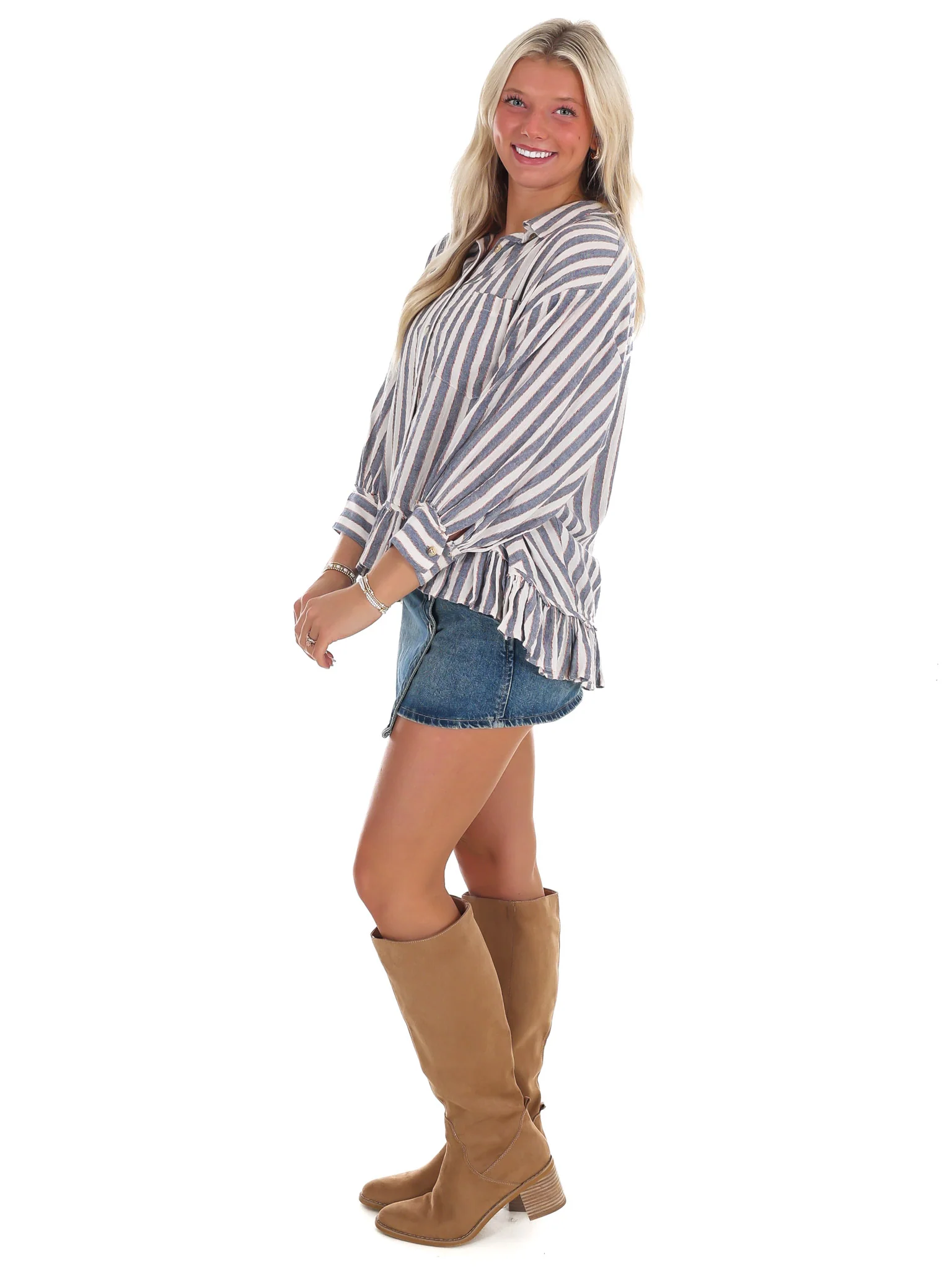 Easy Days Stripe Linen Top - Image 8