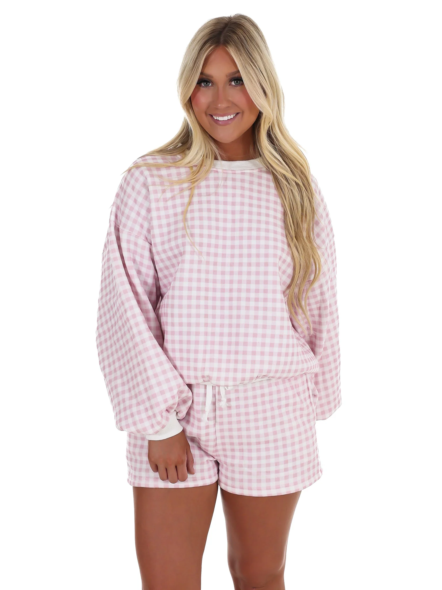 Easy Grid Gingham Lounge Two Piece Set - Image 20