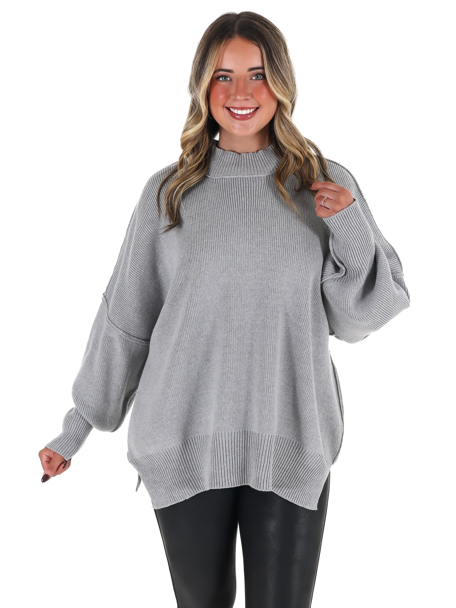 Easy Oversized Ribbed Sweater Doorbuster - Image 64