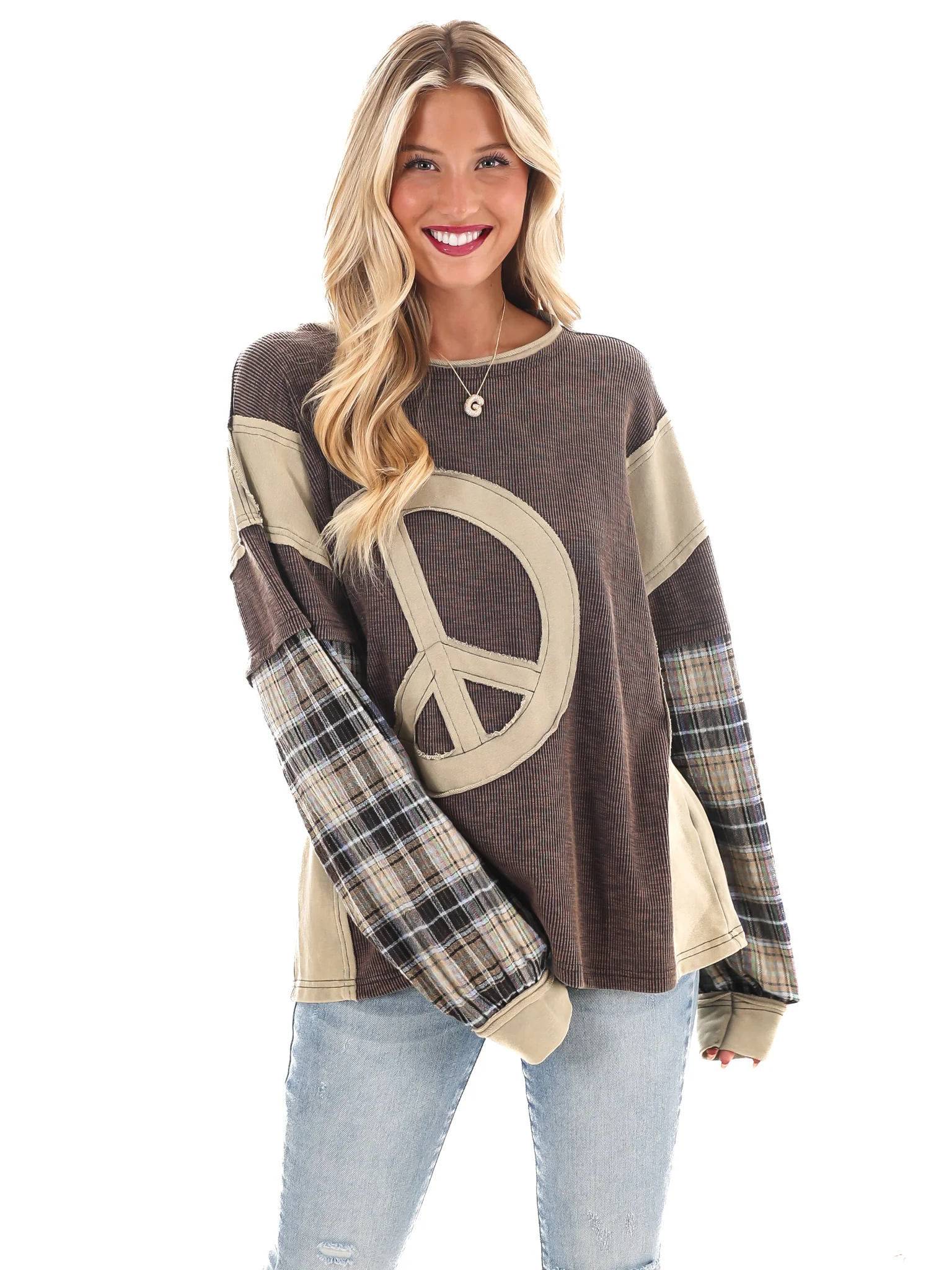 Easy Peace Patch Top - Image 3