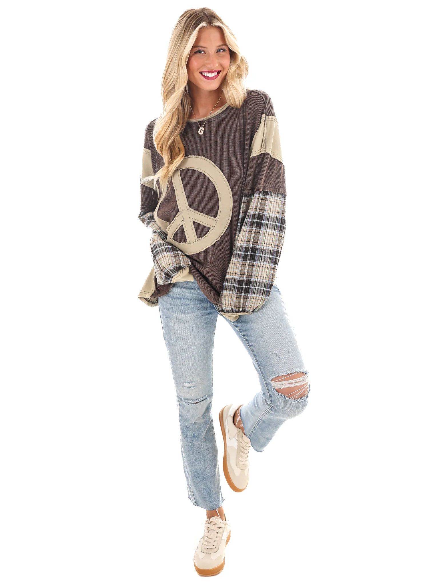 Easy Peace Patch Top - Image 4