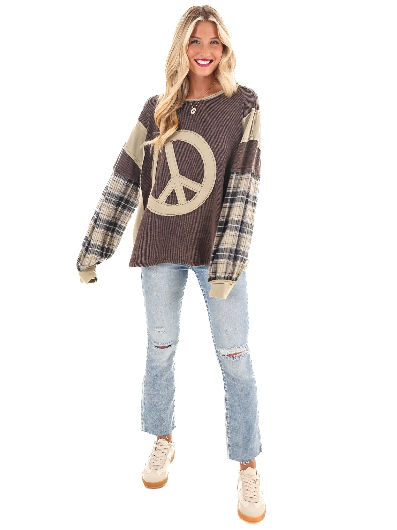 Easy Peace Patch Top - Image 6
