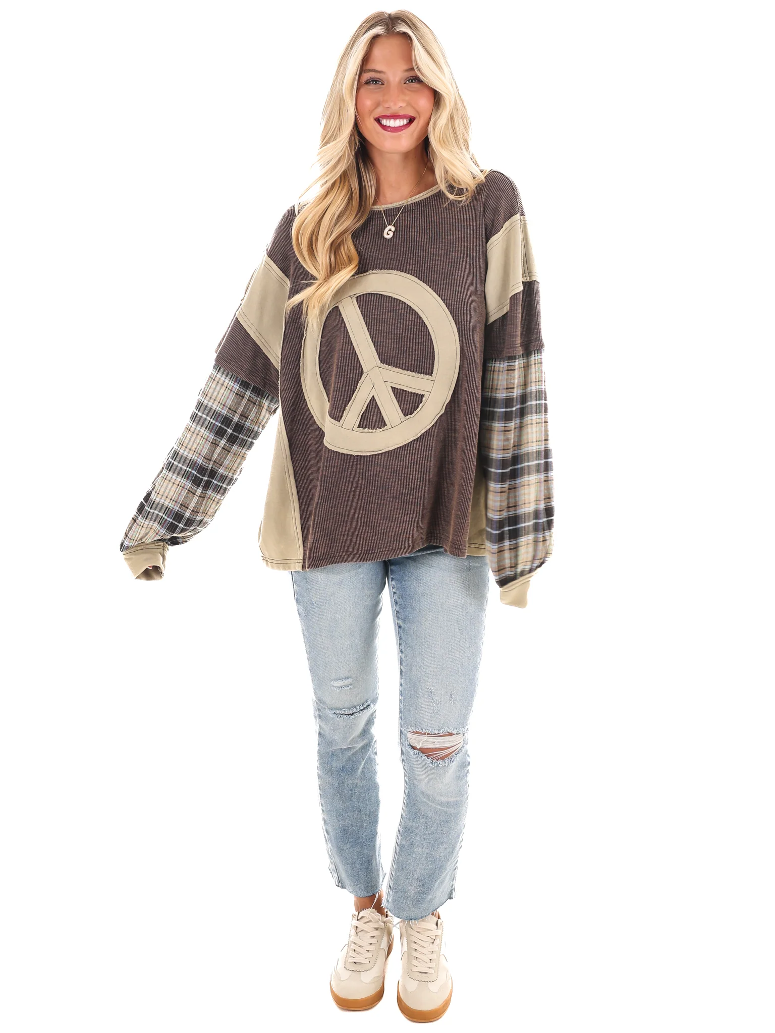 Easy Peace Patch Top - Image 7