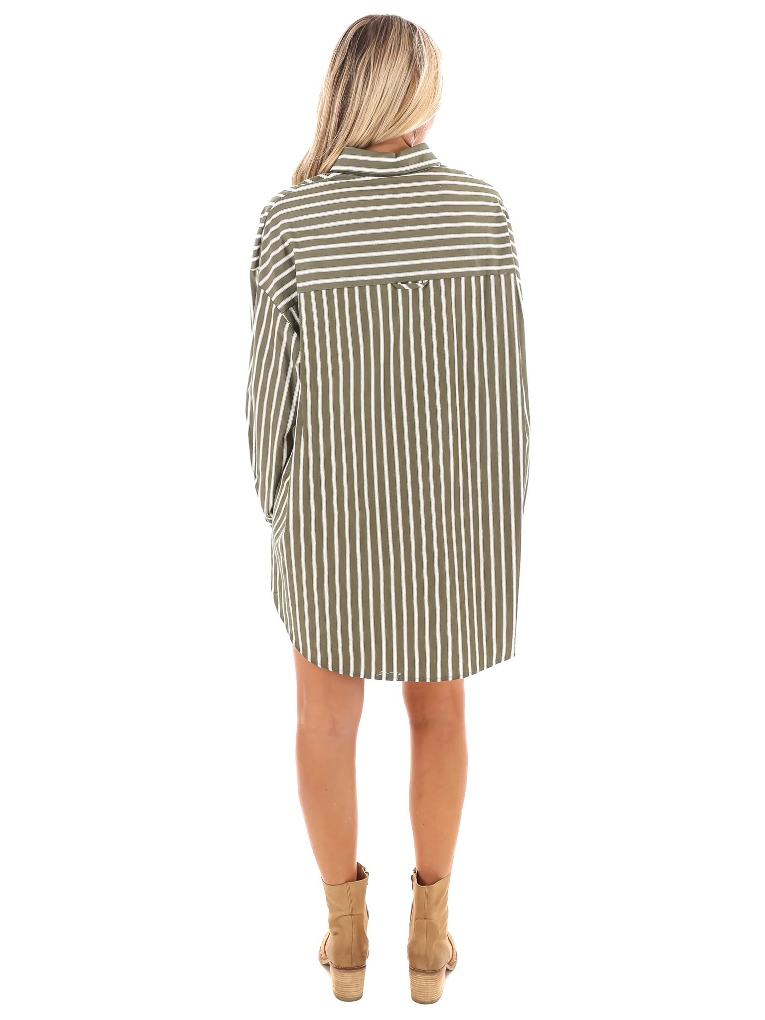 Easy Stripes Oversized Shirt Dress - Image 7