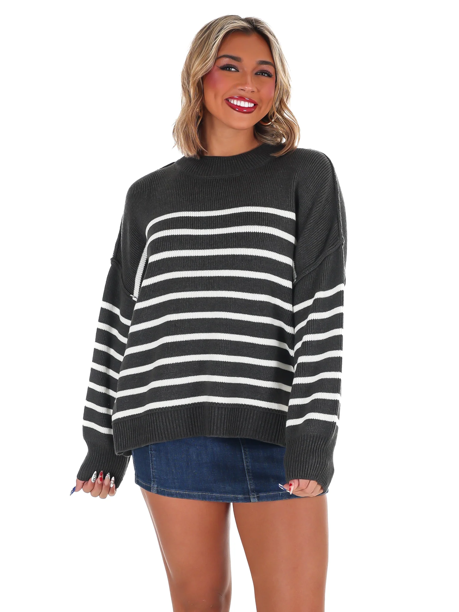 Eloise Striped Sweater Doorbuster - Image 73