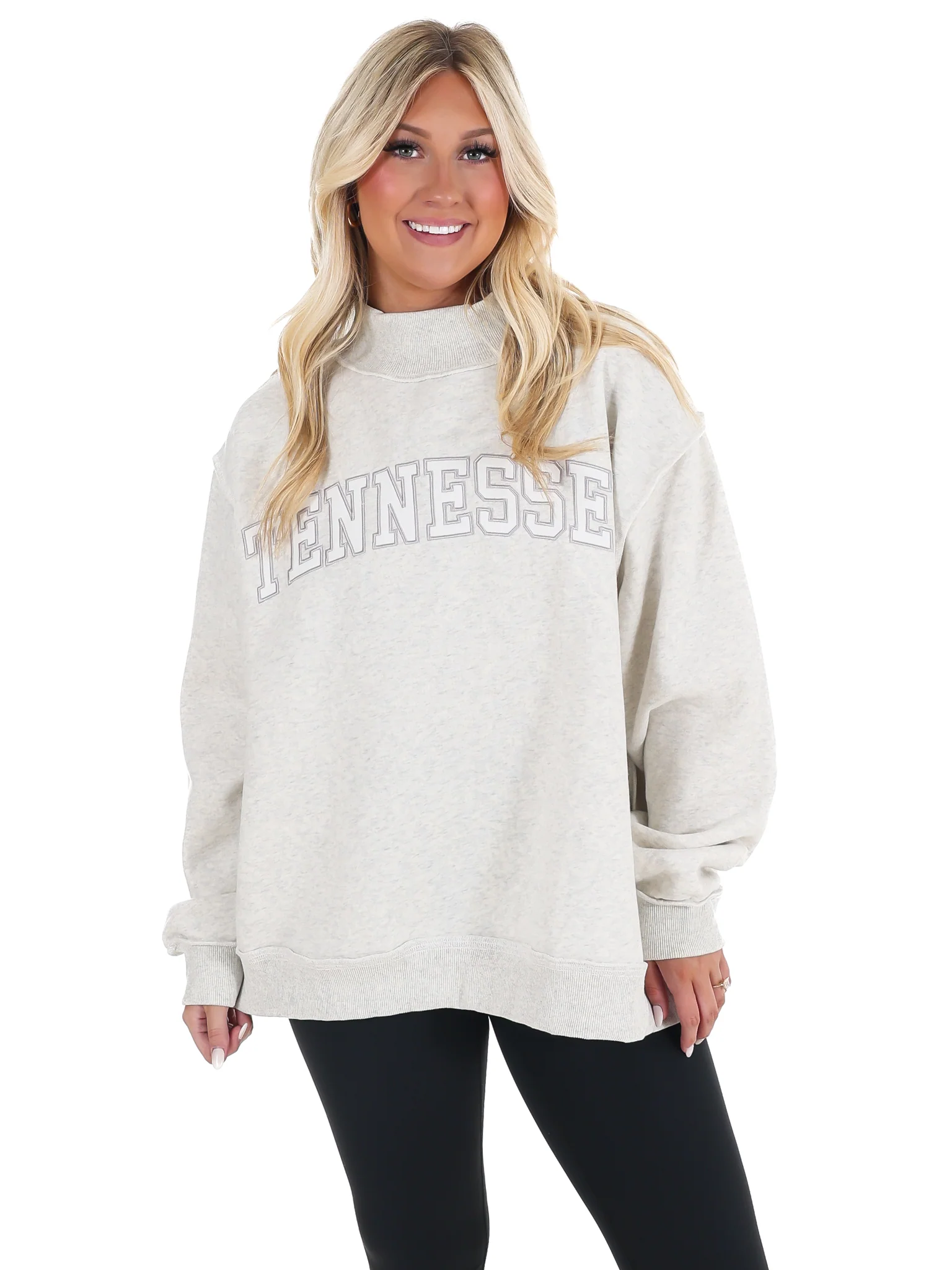 Embroidered Tennessee Mock Neck Sweatshirt - Image 5