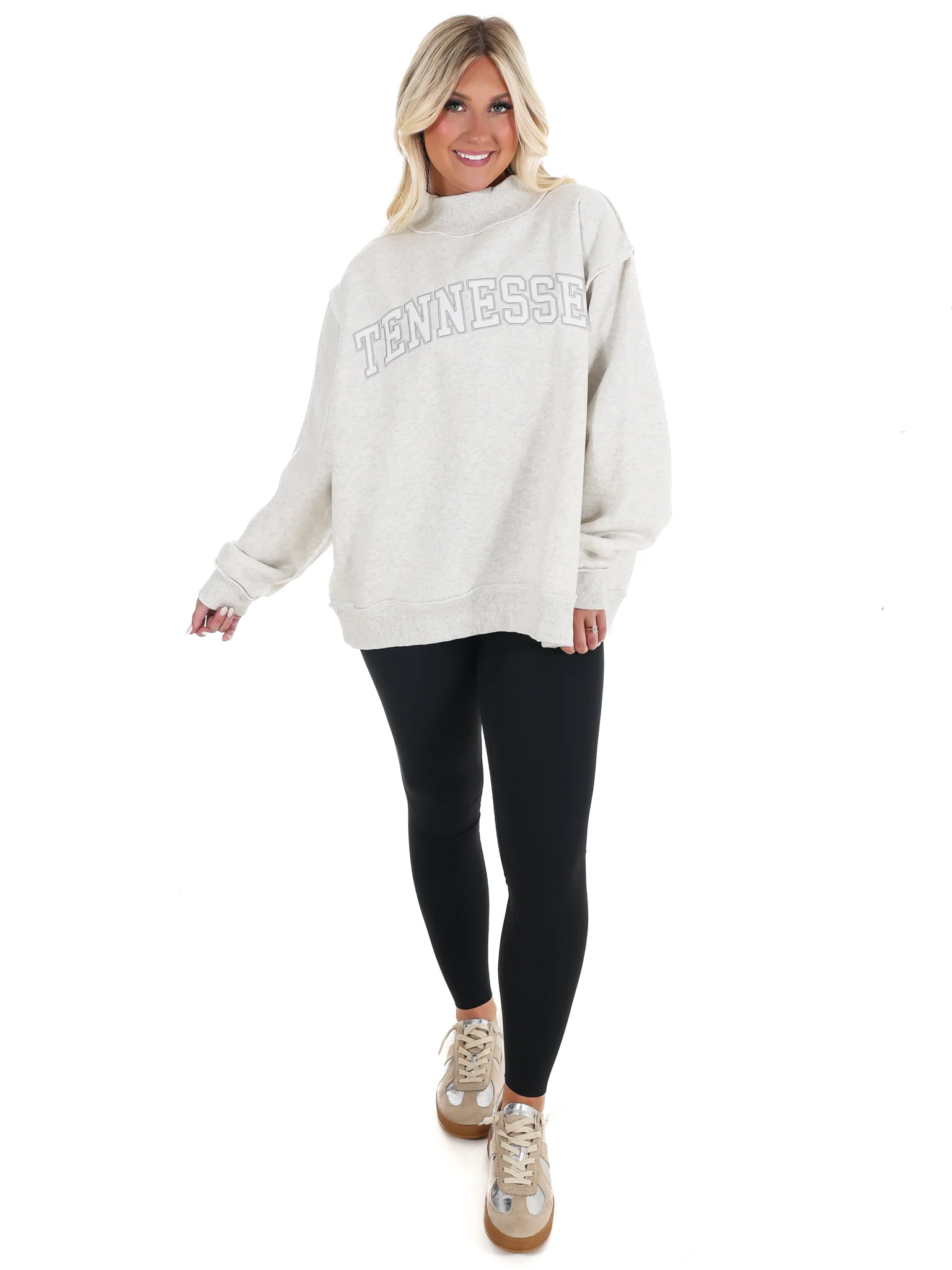 Embroidered Tennessee Mock Neck Sweatshirt - Image 8
