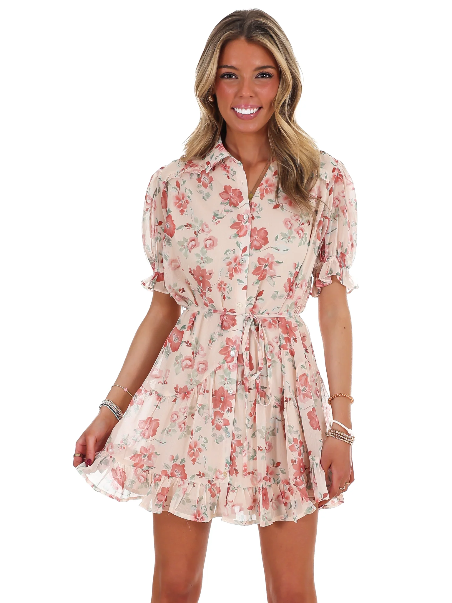 Enchanted Floral Mini Dress - Image 9