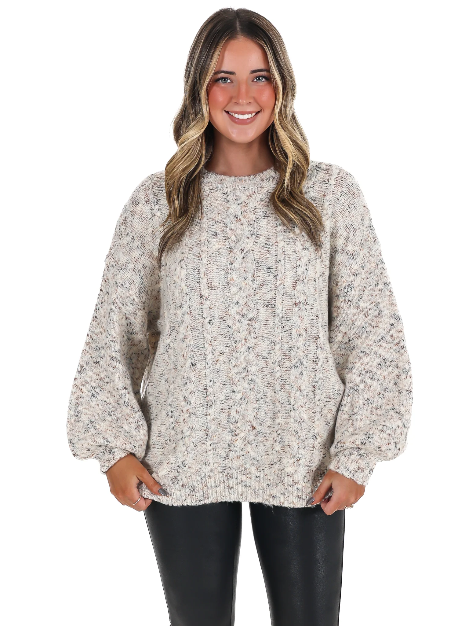 Endless Charm Cable Knit Sweater - Image 3