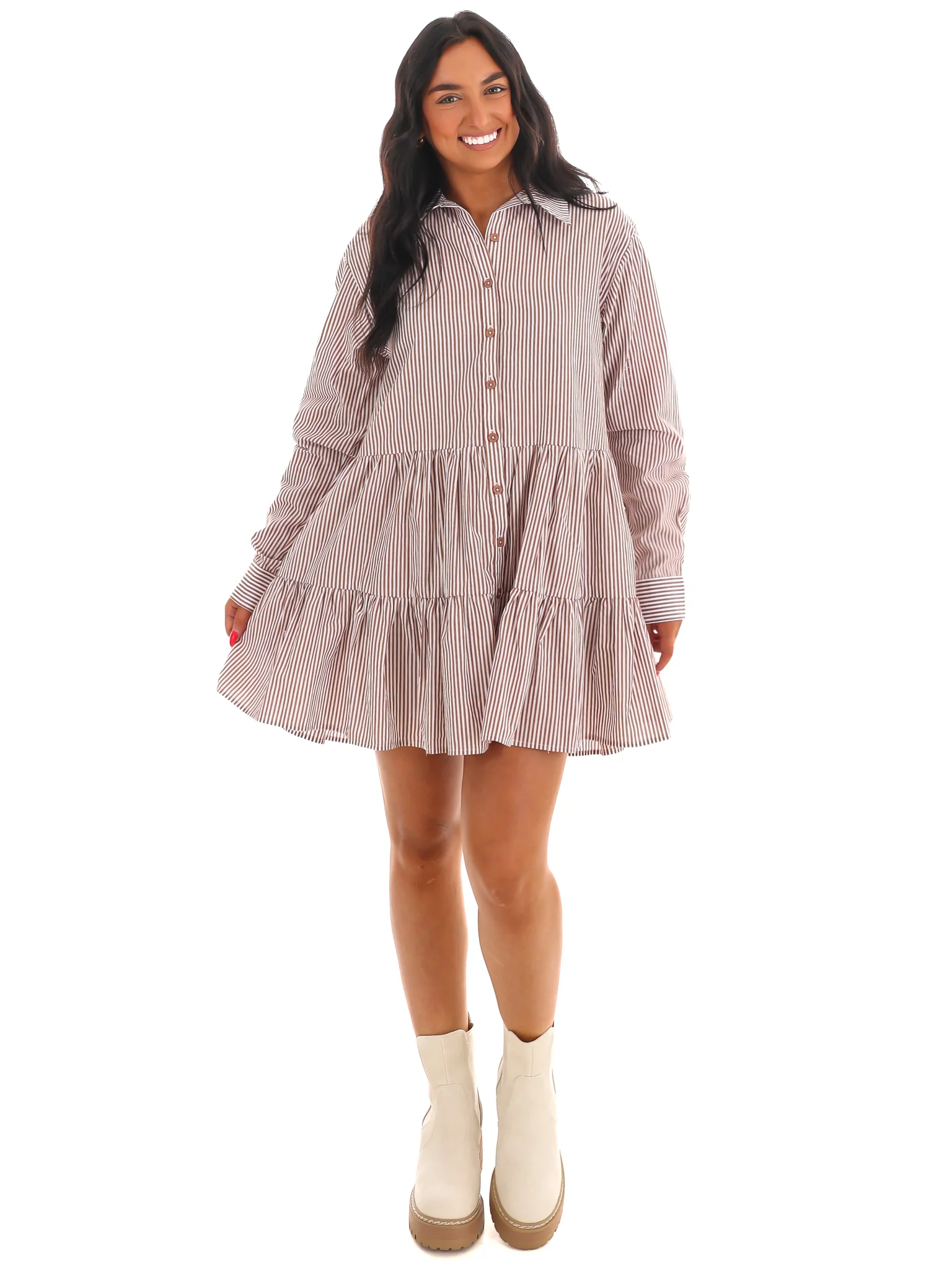Endless Stripes Button Down Dress - Image 6