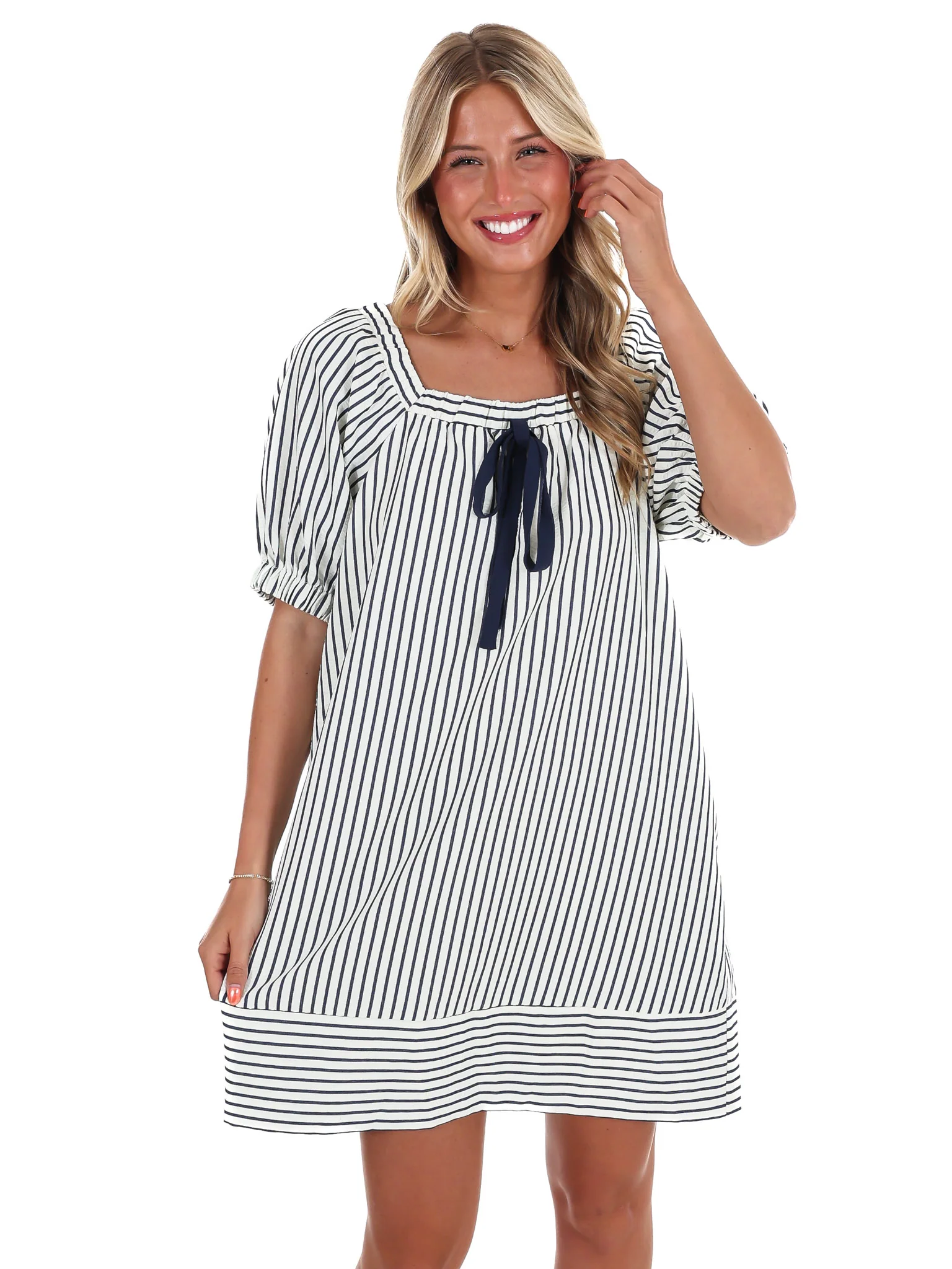 Enough for Me Stripe Mini Dress
