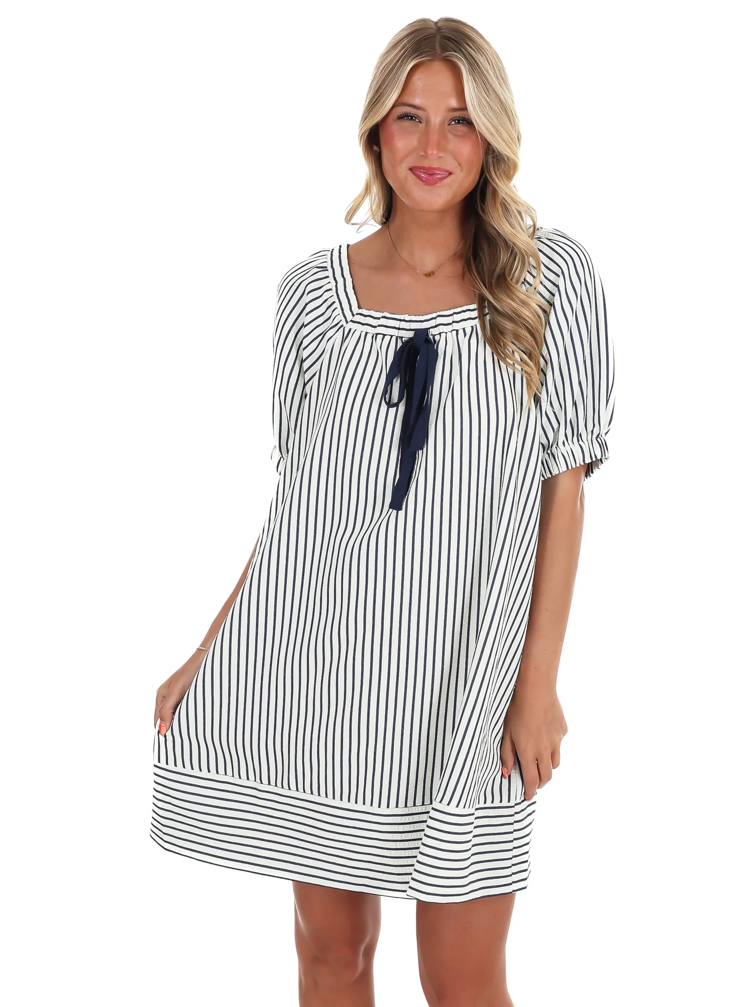 Enough for Me Stripe Mini Dress - Image 3