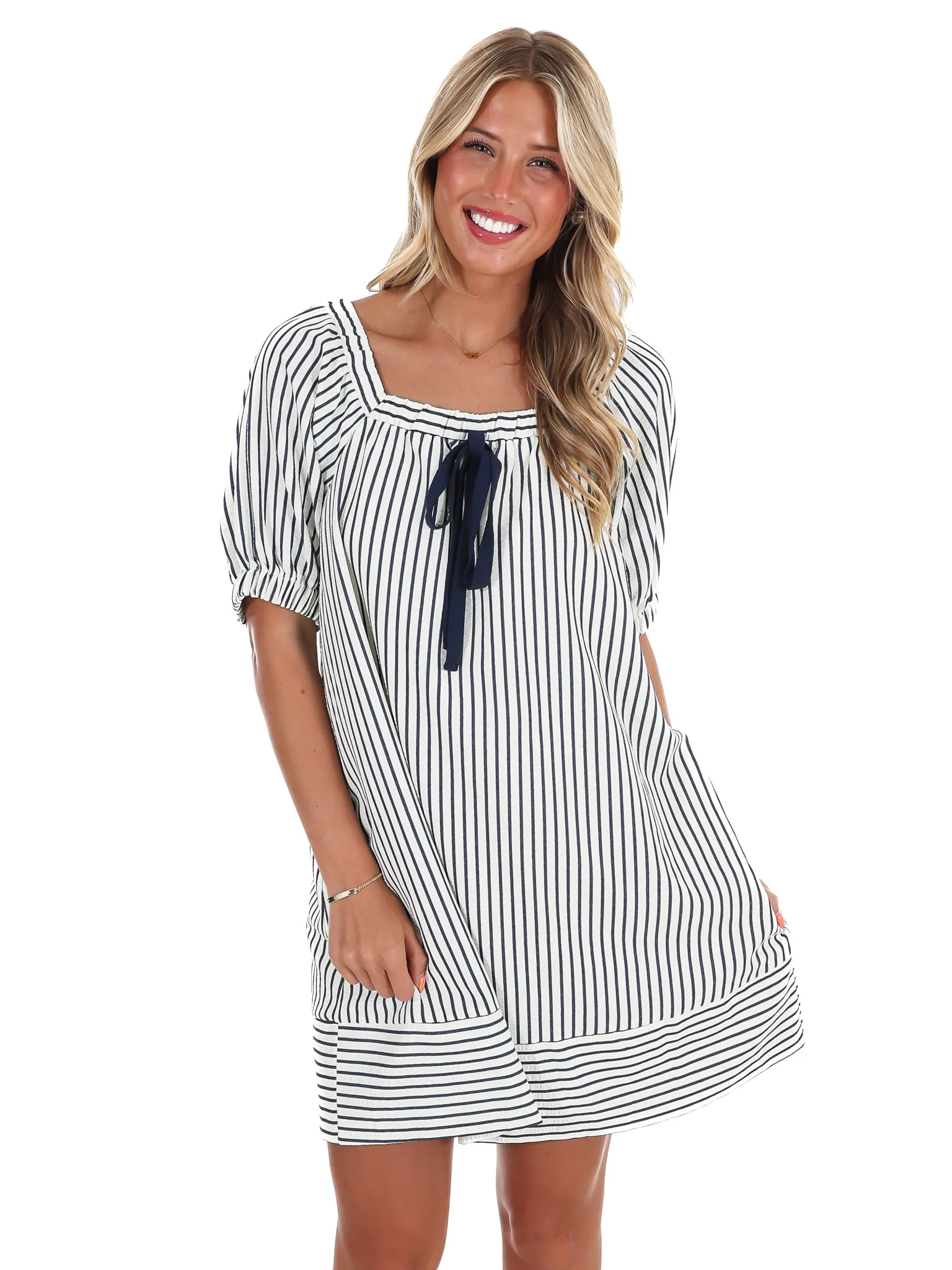 Enough for Me Stripe Mini Dress - Image 5