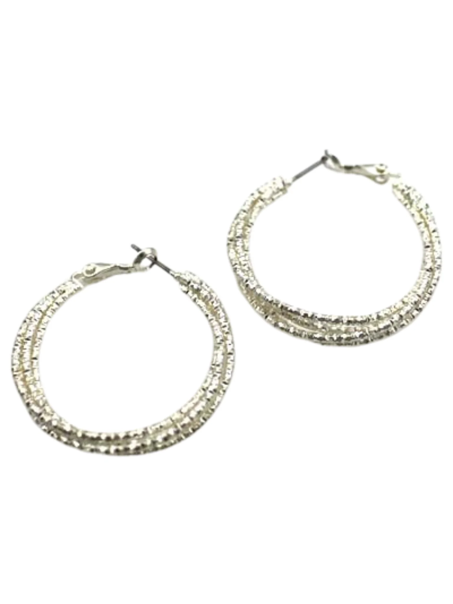 Essential Textured Hoop Earrings - Image 2