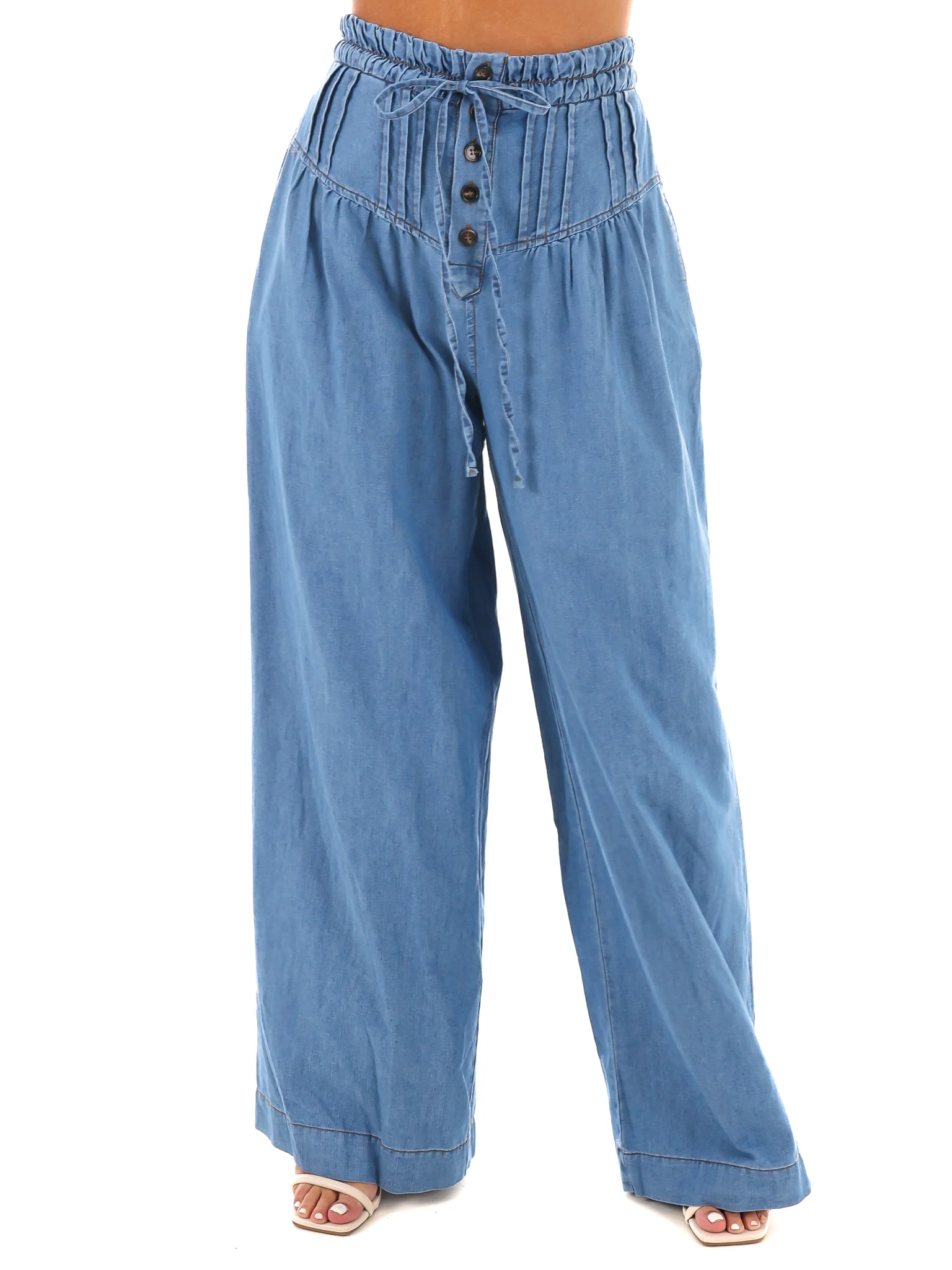 Everblue High-Waist Wide Leg Pants - Image 4