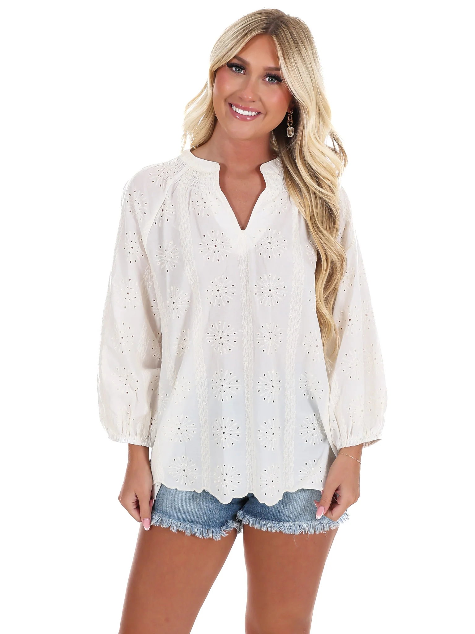 Every Morning Eyelet Lace Top - Image 3